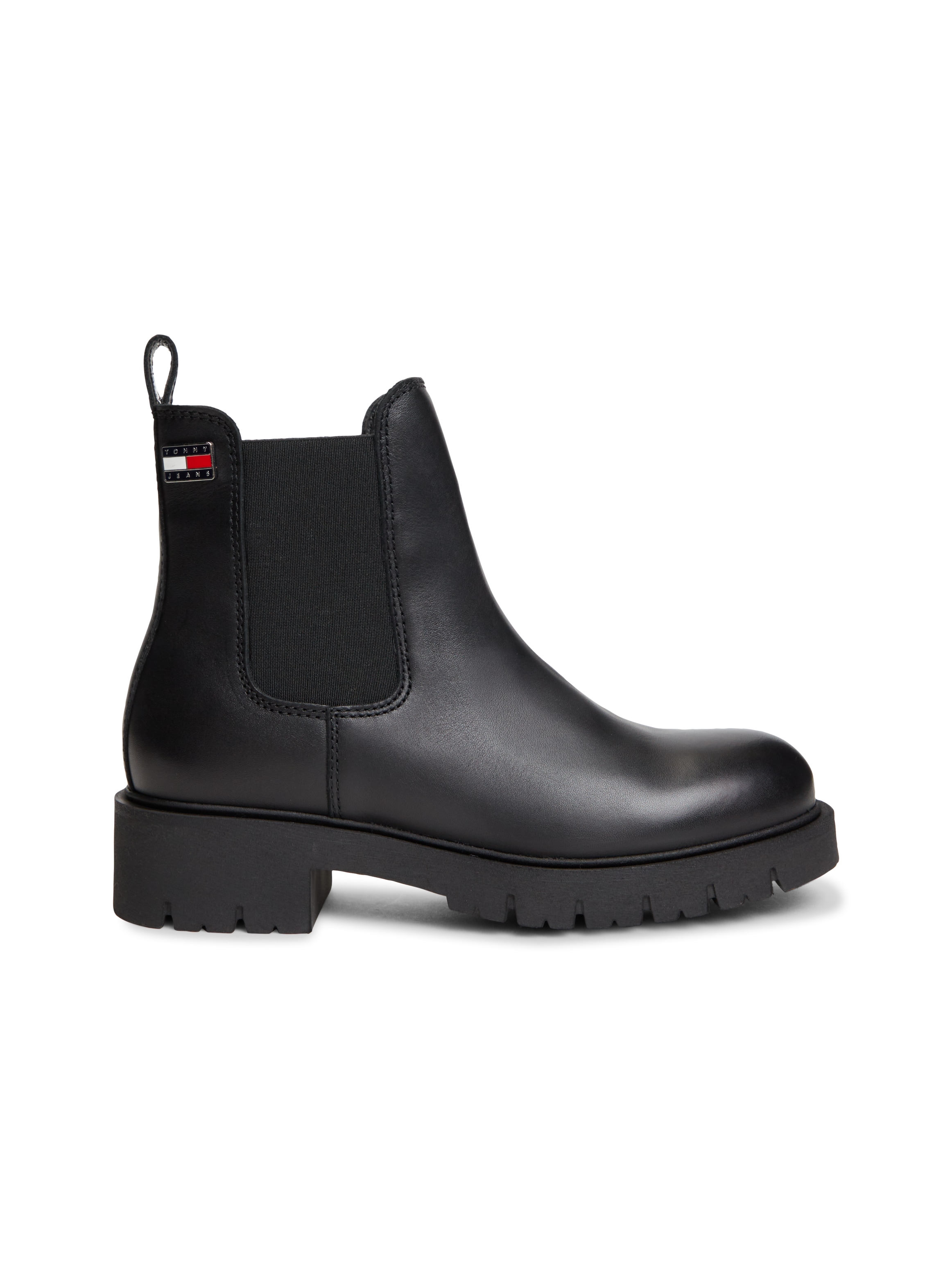 Tommy Jeans Winterboots »TJW CLEATED CHELSEA BOOTS WL«  Blockabsatz, Stiefelette, Chelseaboots mit typischer Logoflag
