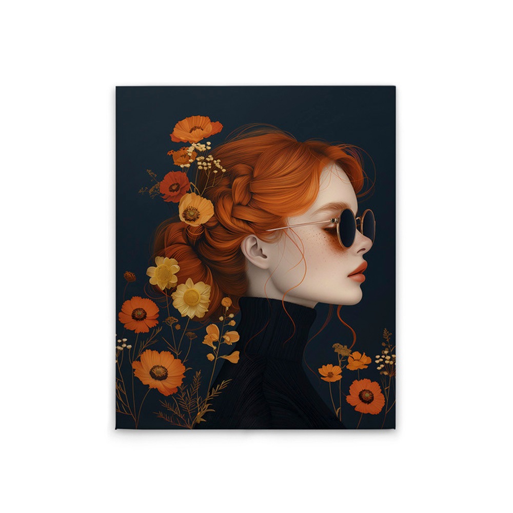 A.S. Création Leinwandbild "Beatnik Girl - Wandbild Orange Blau Braun Keilr günstig online kaufen