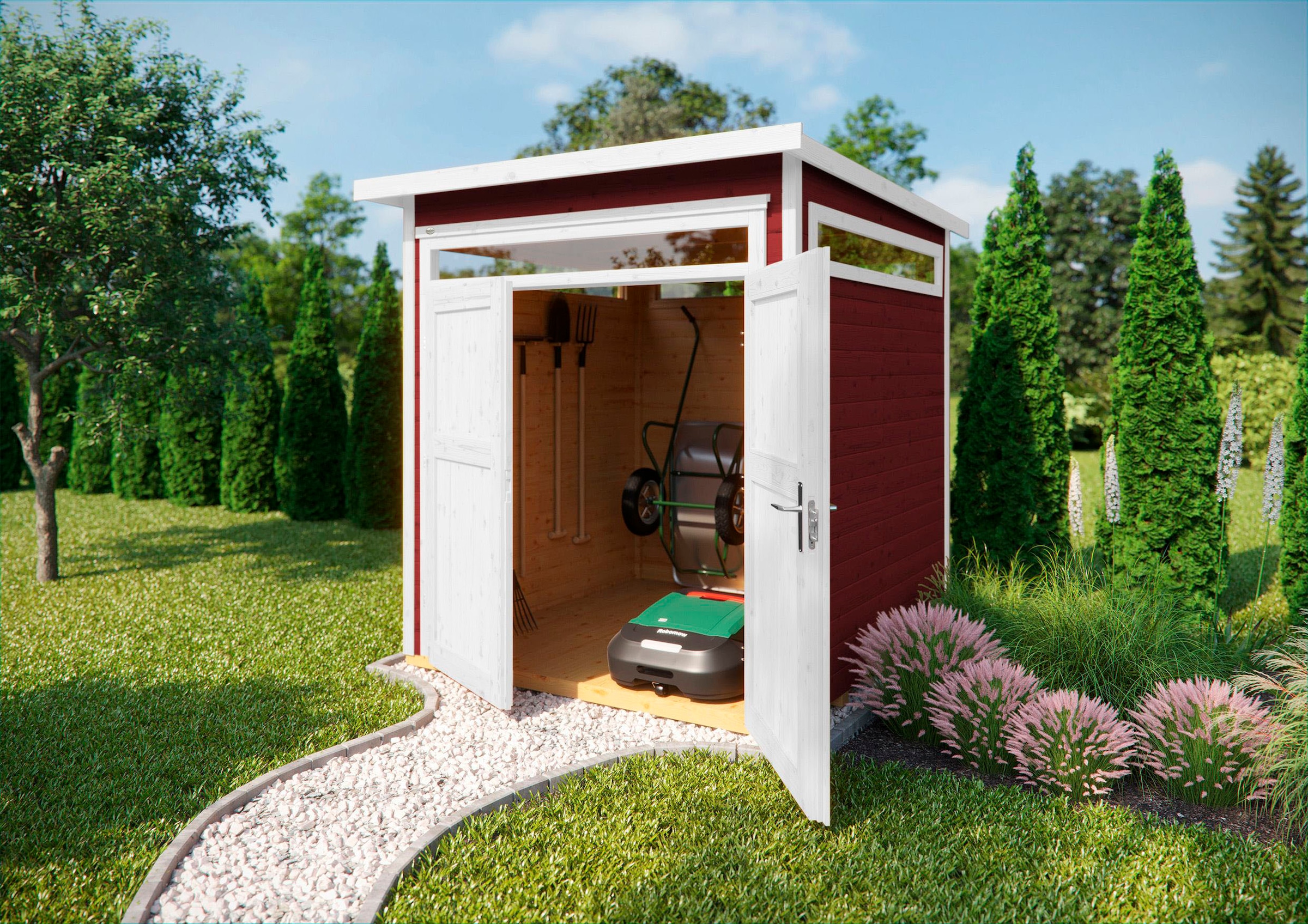 weka Gartenhaus »265 Gr. 2, 21 mm, rot«