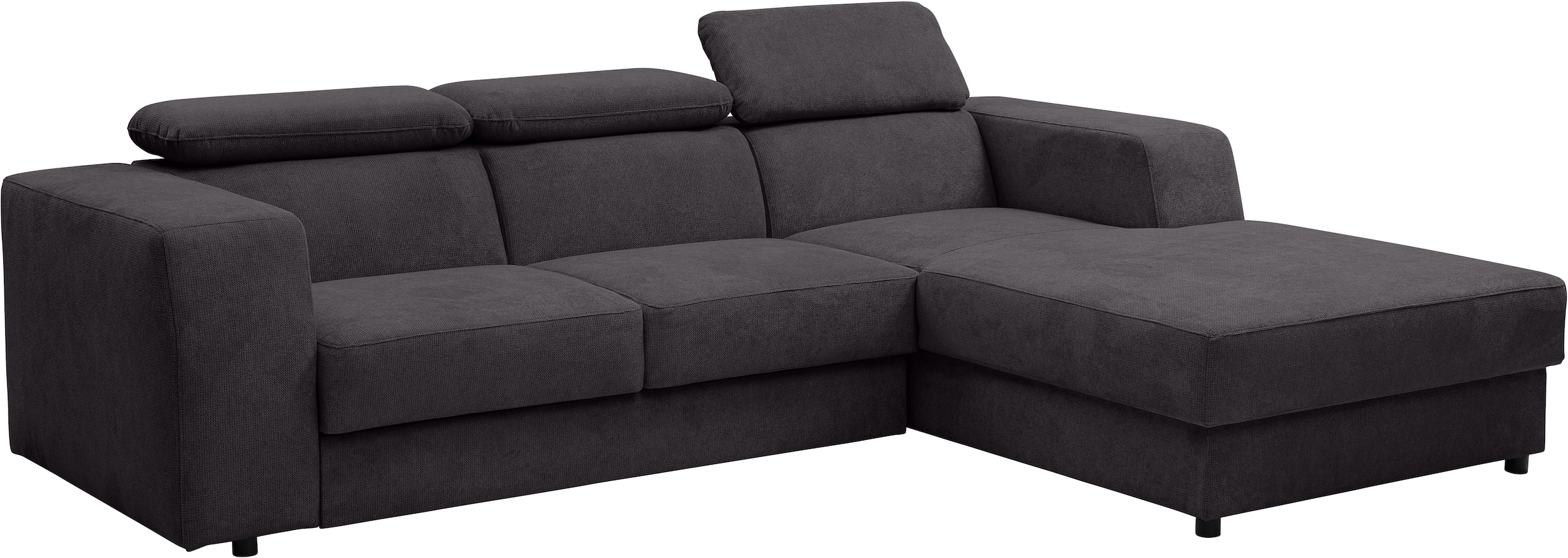 WERK2 Ecksofa »Cherry, modernes Sofa mit Komfortfunktionen, Breite 270cm, L-Form,«, bequem, mit verstellbaren Kopfteilen, Schlaffunktion und Bettkasten