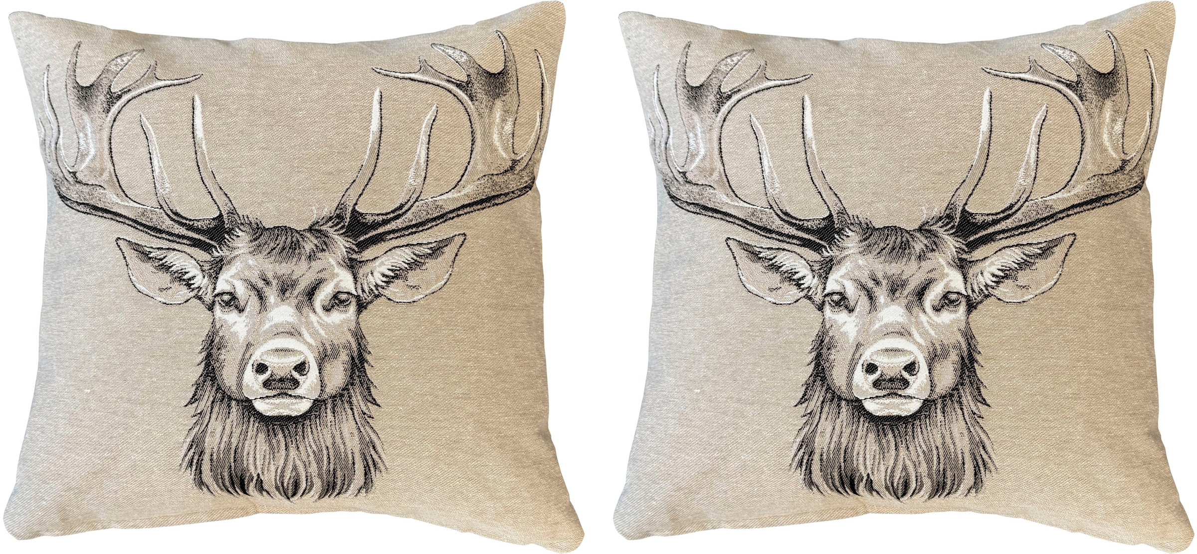 HOME WOHNIDEEN Kissenhülle "CIERVO" mit Füllung, Gobelin günstig online kaufen