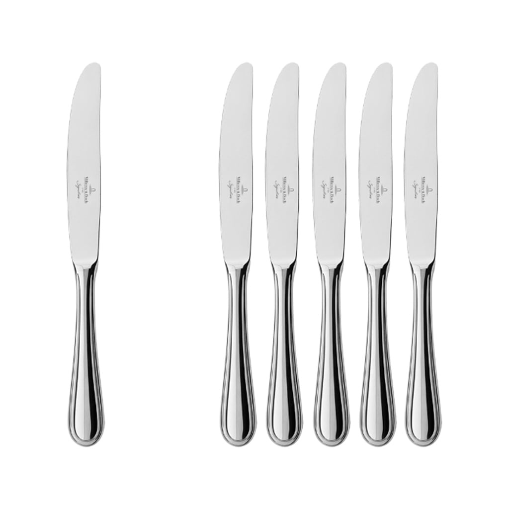 Villeroy & Boch Tafelmesser "Tafelmesser Neufaden Merlemont 233 mm 6er Set silber" Spülmaschinenfest