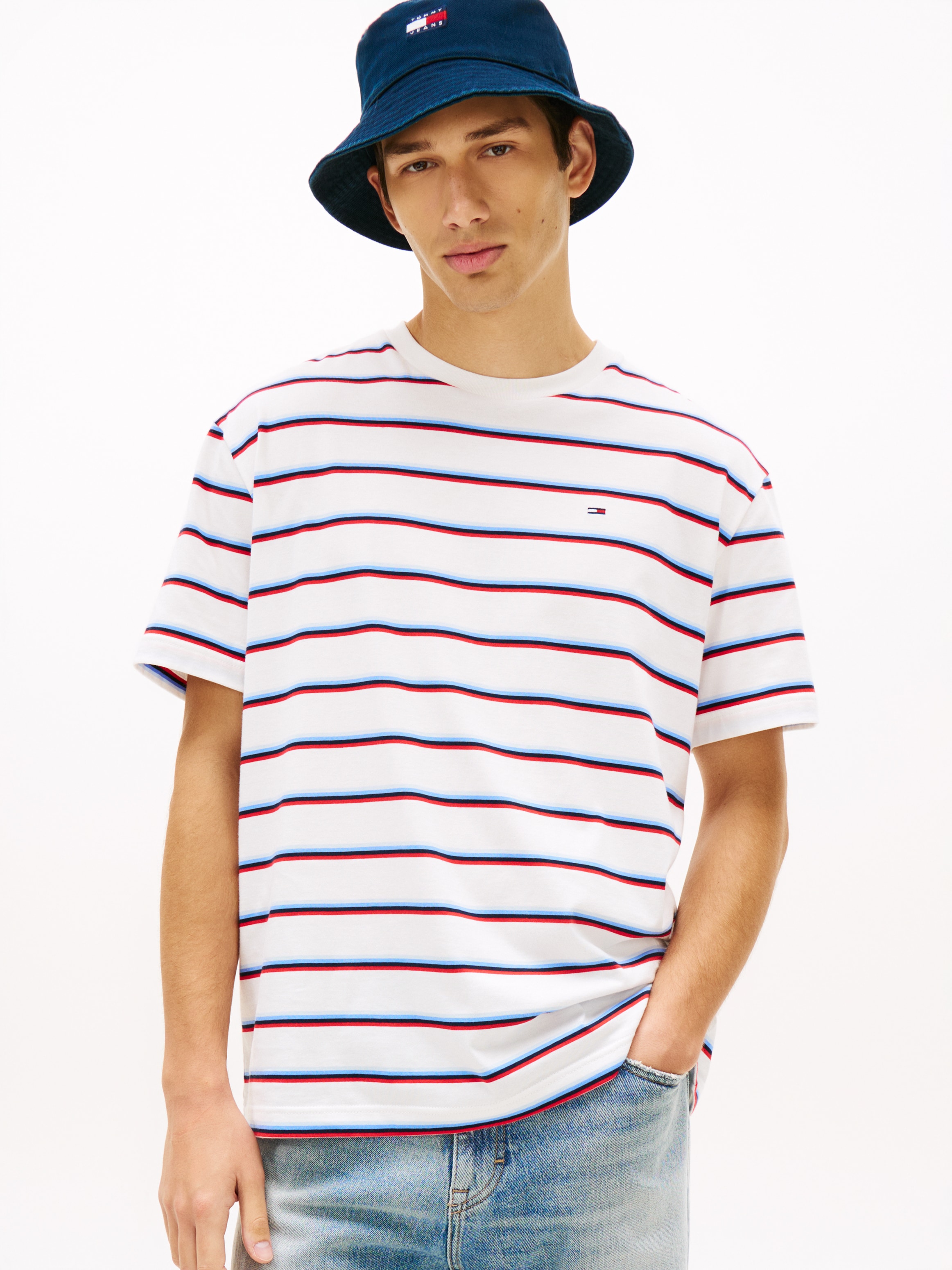 Tommy Jeans T-Shirt "RELAXED STRIPE" Relaxed fit mit Streifenmuster günstig online kaufen