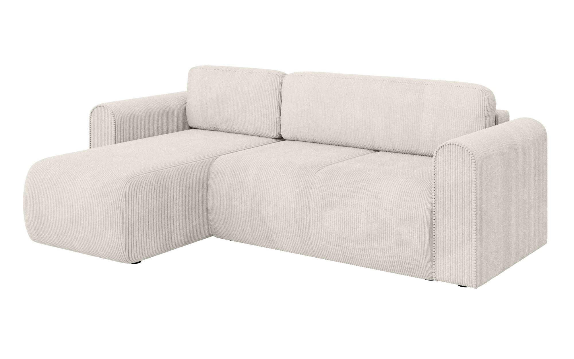 INOSIGN Ecksofa »Zacharia wahlweise Schlafsofa mit Bettkasten, B/T/H 250/166/86 cm«, L-Form mit Wellenunterfederung, Recamiere beidseitig montierbar