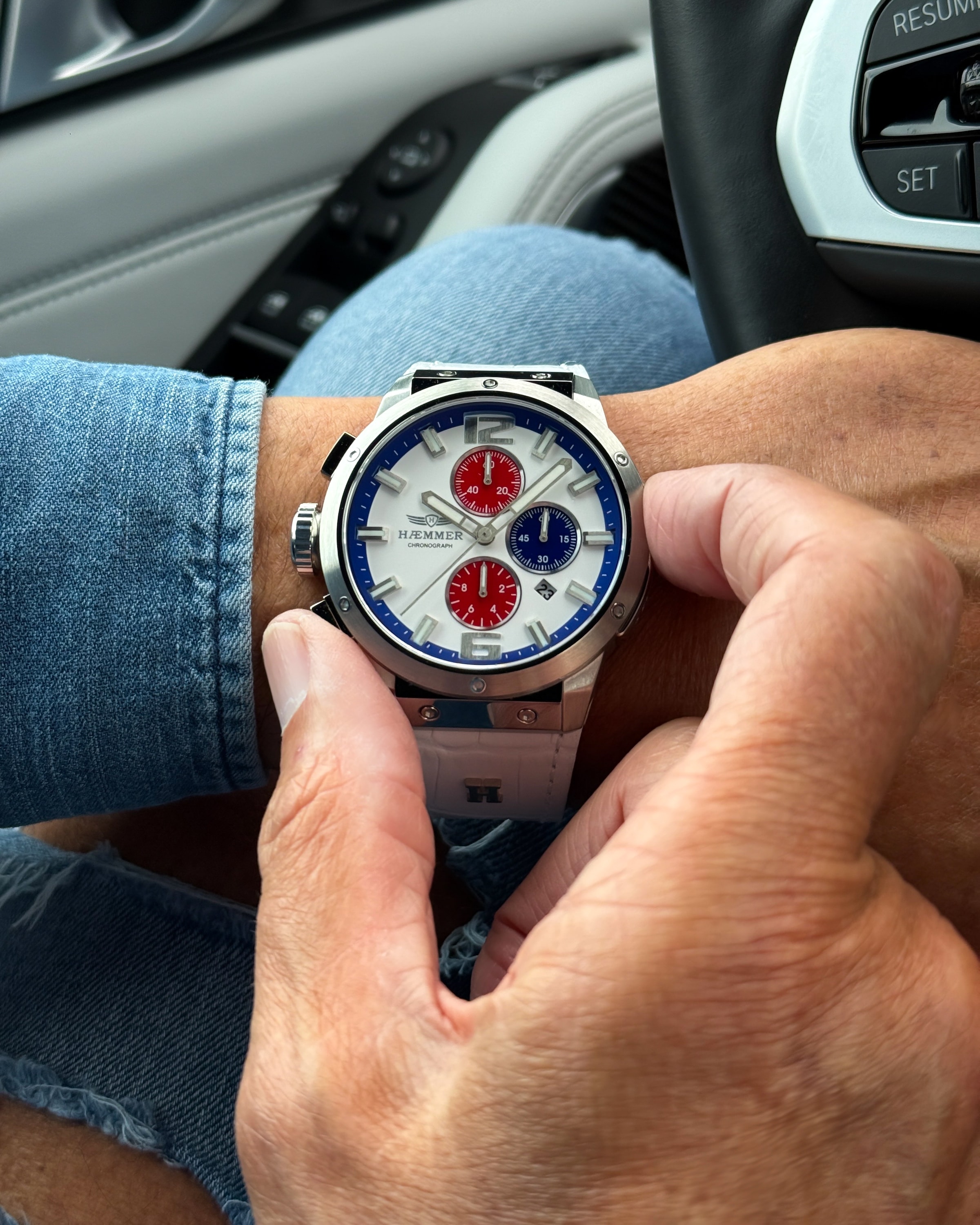 HAEMMER GERMANY Chronograph Quarzuhr, Armbanduhr, Herrenuhr, analog, Tag, Stoppfunktion