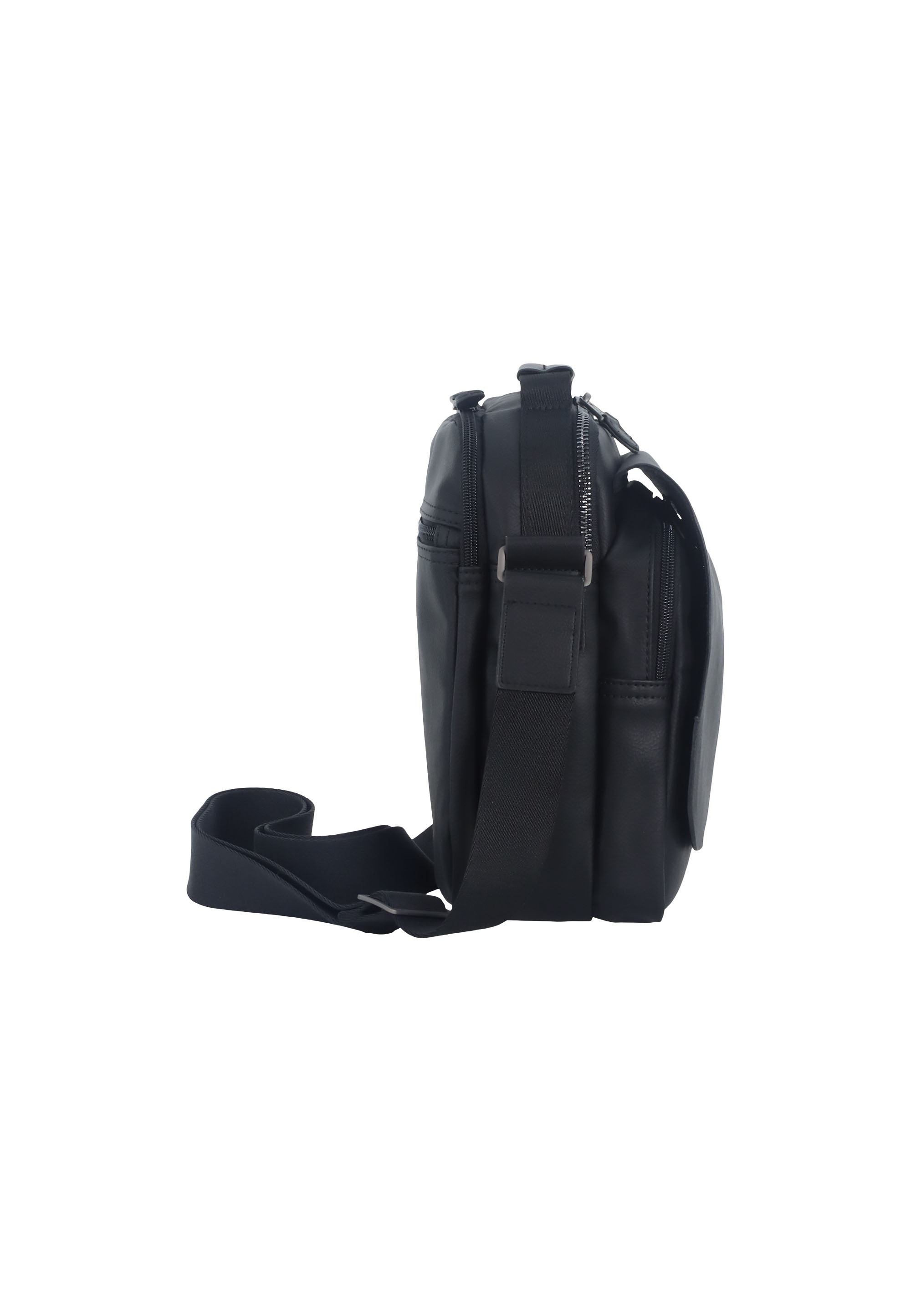 Schultertasche DISCOVERY "Heritage", Damen, Gr. B/H/T: 19cm x 24cm x 24cm, schwarz, Polyurethan (PU), Taschen Schultertasche, Polyurethane material 3