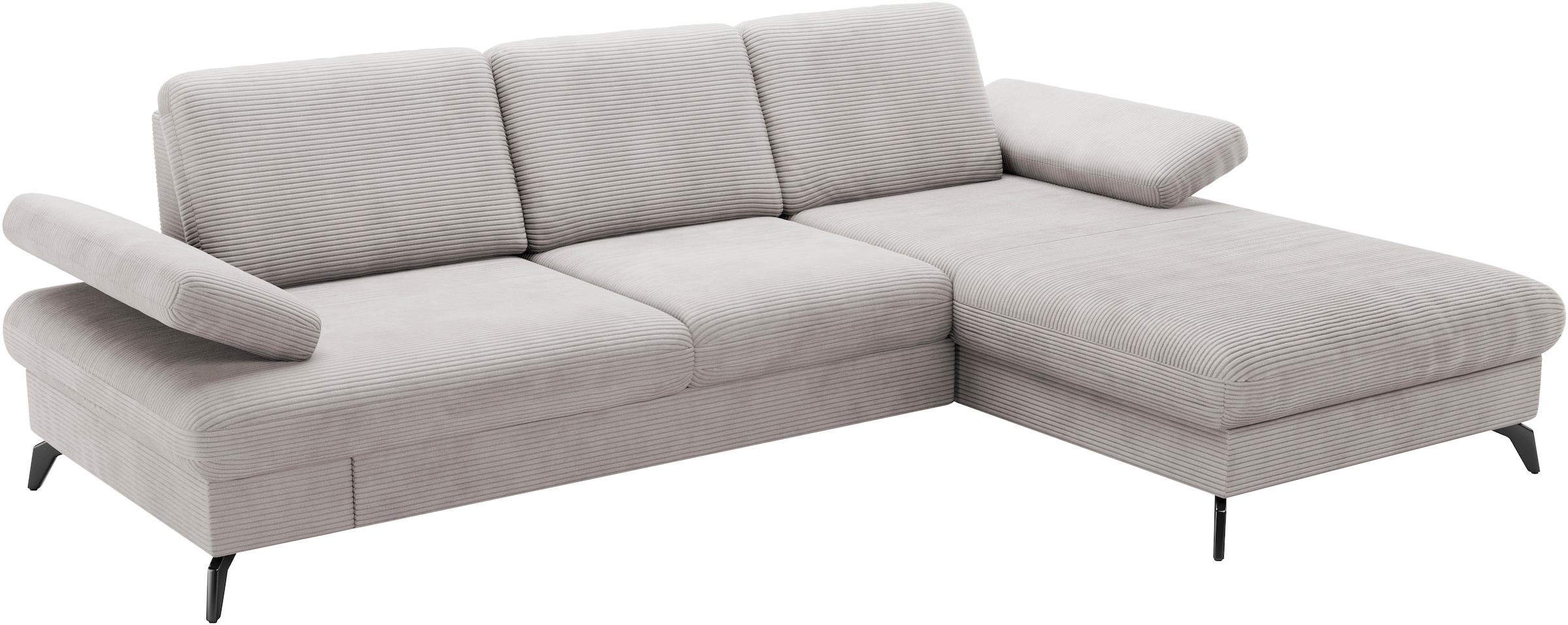 sit&more Ecksofa »Morris Jubi L-Form«, inkl. Armteilfunktion und 1 Zierkissen, wahlweise mit Bettfunktion