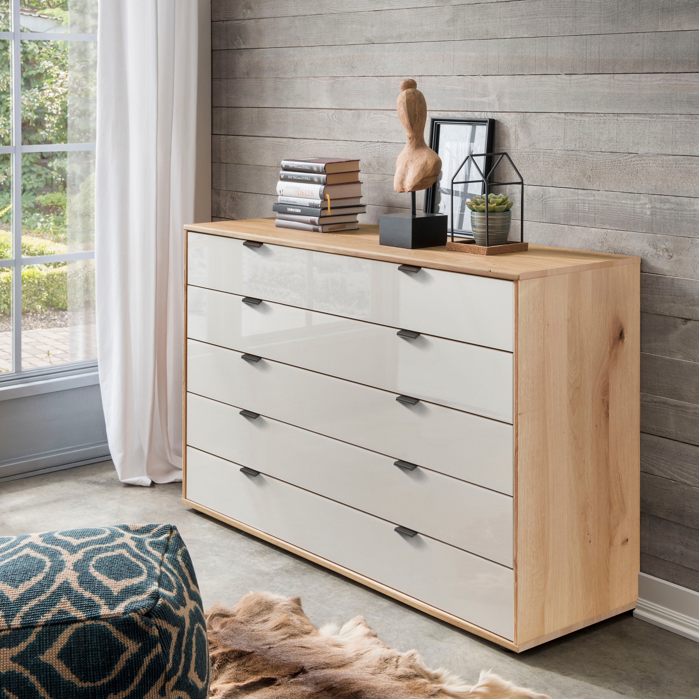 WIEMANN Schubkastenkommode "Cardiff Sideboard, Wäscheschrank, teilmassiv Bi günstig online kaufen