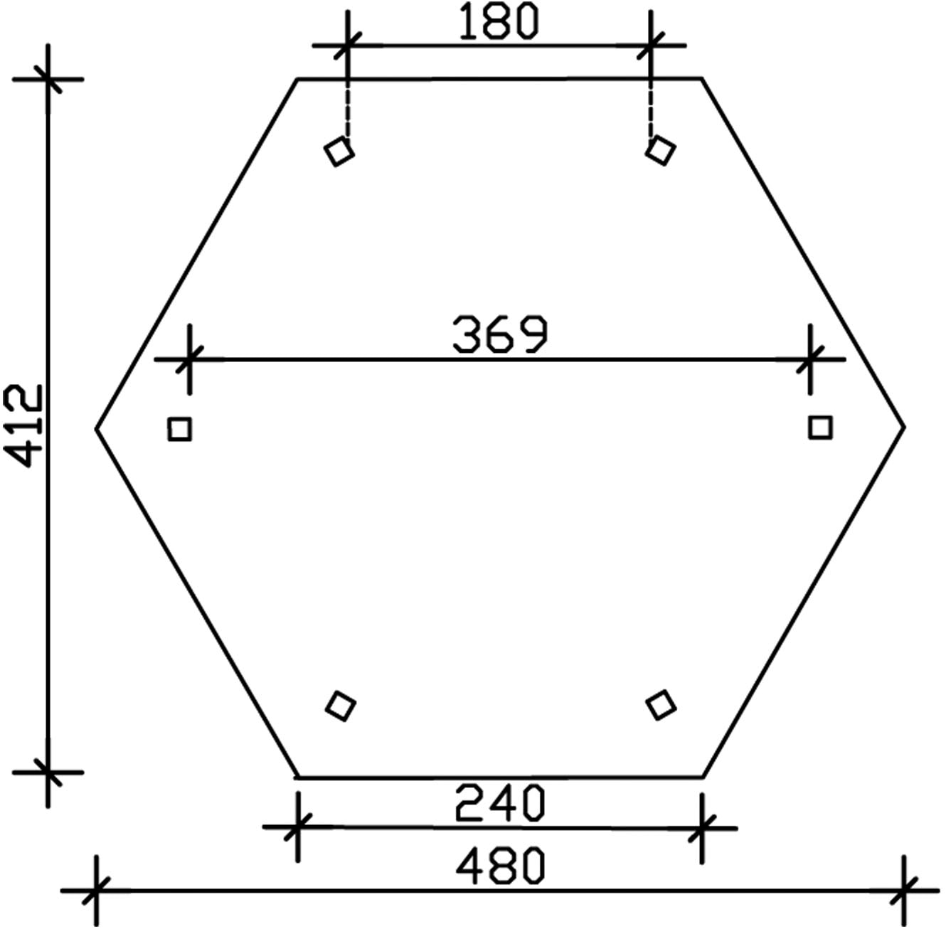 Skanholz Holzpavillon »Nancy 3«, Leimholz, 393 x 340 cm