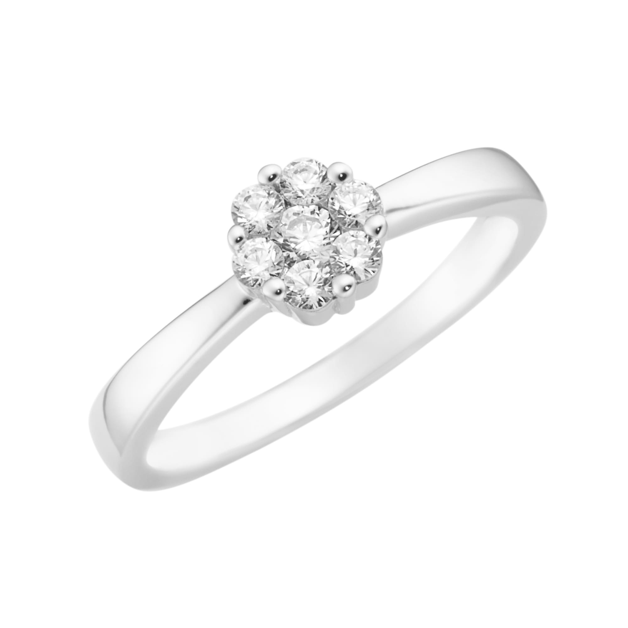 Smart Jewel Fingerring »Blüte Zirkonia Steine Silb...