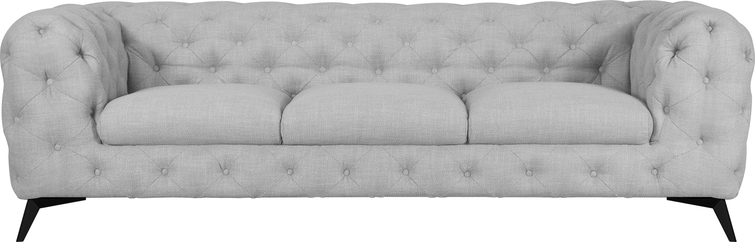 Leonique Chesterfield-Sofa "Glynis", aufwändige Knopfheftung, moderne Chesterfield Optik, Fußfarbe wählbar