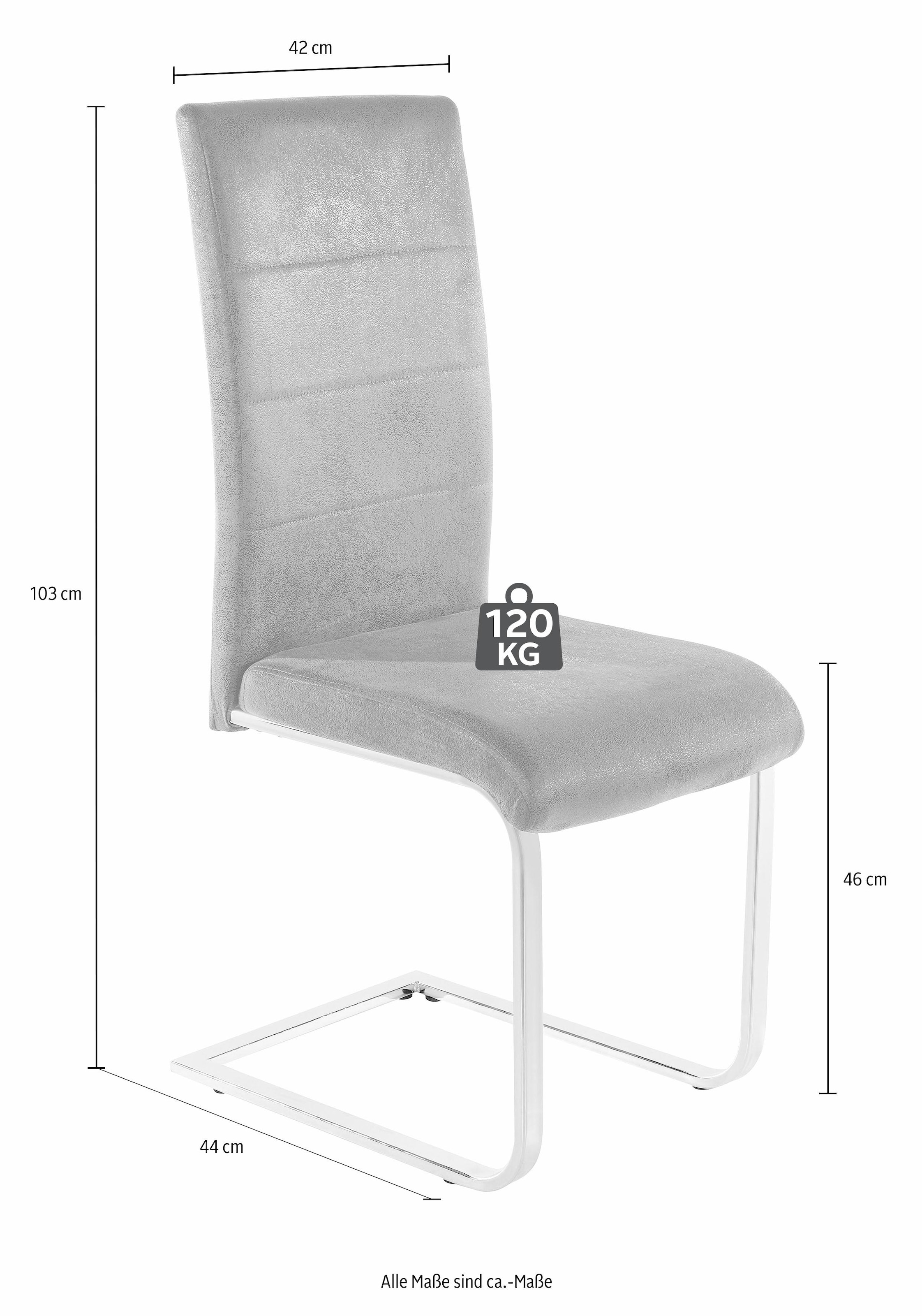 INOSIGN Freischwinger »Cosy«, (Set), 2 St., Microfaser, Bezug aus strapazierfähiger Microfaser, verchromtes Metallgestell