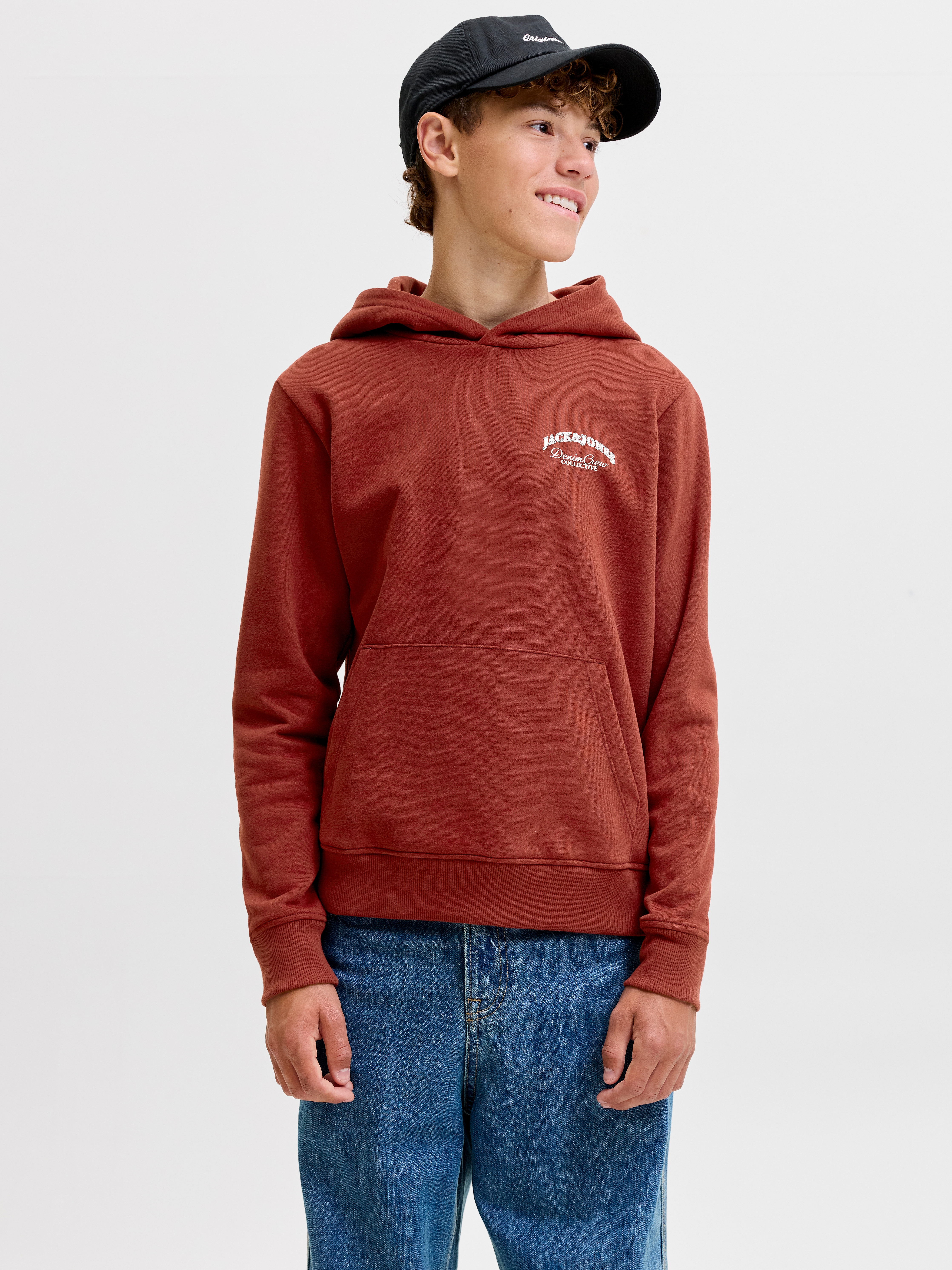 Jack & Jones Junior "JJEBRANDES BACKP RELAXED SWEAT H SN JNR", Baumwollmischung, relaxed fit