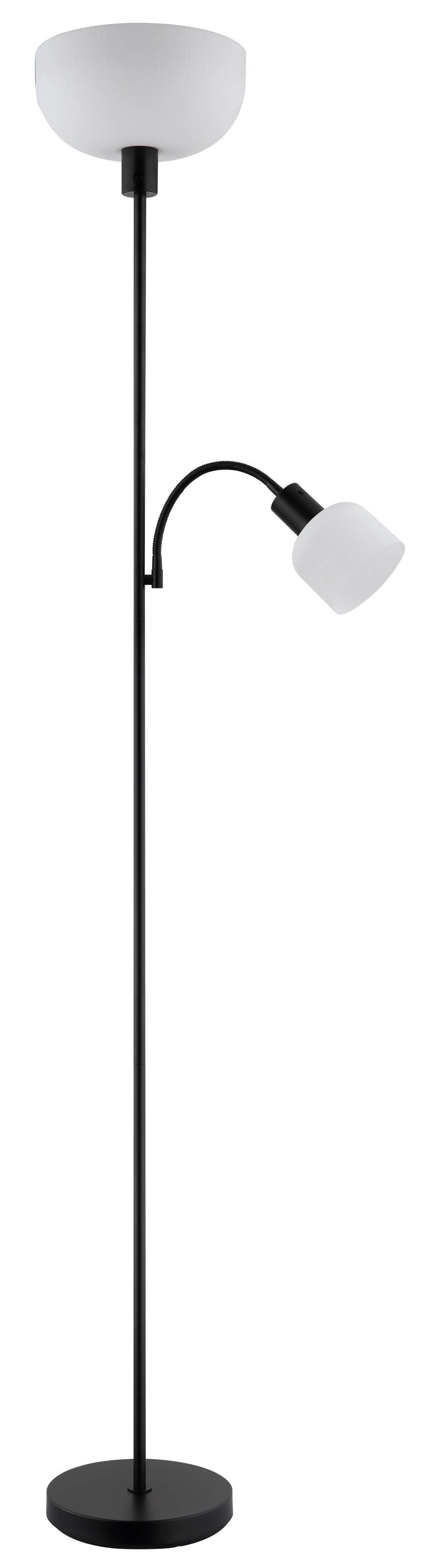 GLOBO LIGHTING Stehlampe »HINTON« E27 1 Stk. Stehleuchte, Opal, Druckschalter, Flexo, E27/E14