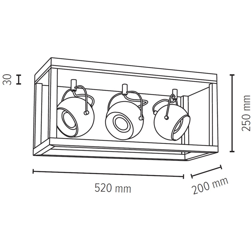 SPOT Light LED Deckenleuchte »ROY«, 3 flammig-flammig