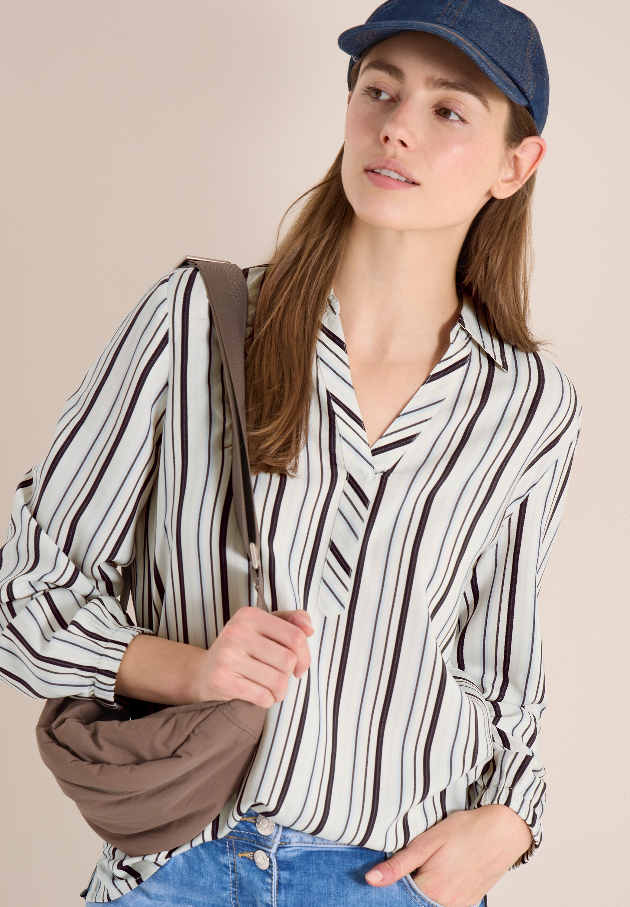 Cecil Langarmbluse aus softer Viskose günstig online kaufen