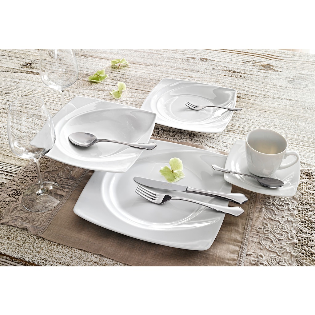 CreaTable Kombiservice »Geschirr-Set Celebration«, (50 tlg., Kaffeeservice und Tafelservice im Set, für 6 Personen)