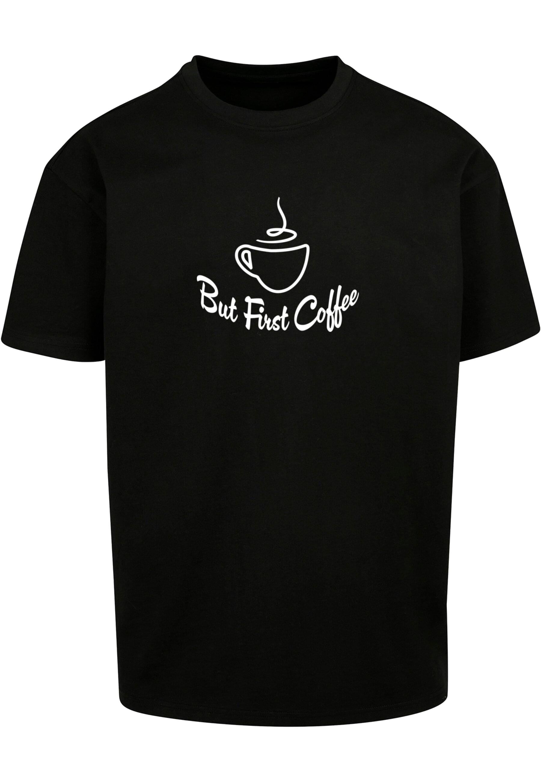 T-Shirt »Merchcode Herren But First Coffee Heavy Oversized Tee«, (1 tlg.)