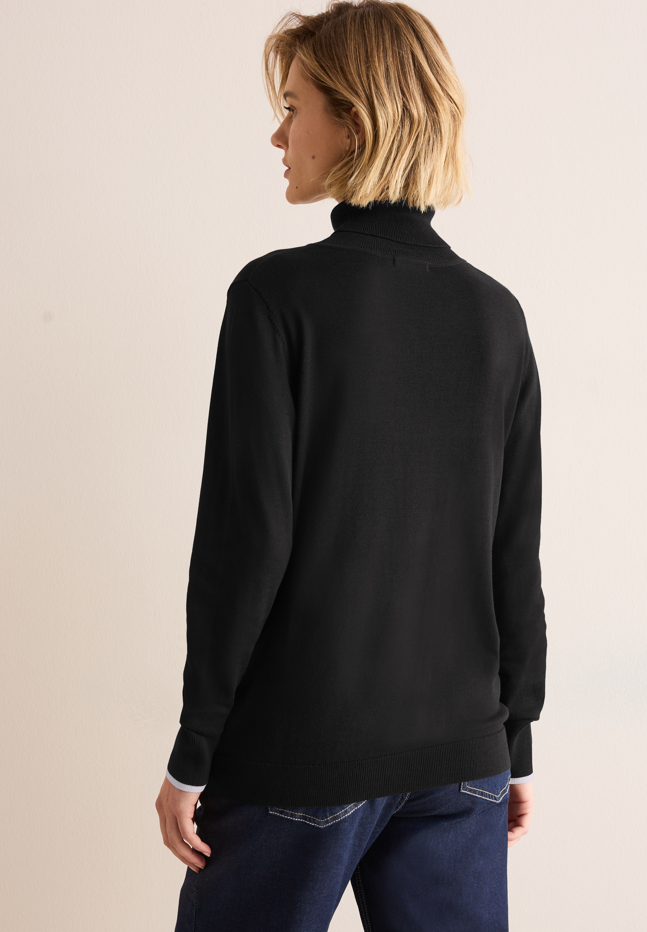 Cecil Rollkragenpullover, aus Baumwolle mit Stretchanteil