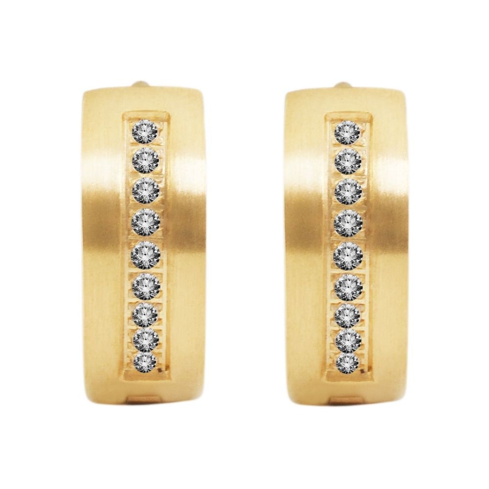 Adelia´s Klappcreolen "Damen Ohrringe – Klappcreole aus Edelstahl mit Stras günstig online kaufen