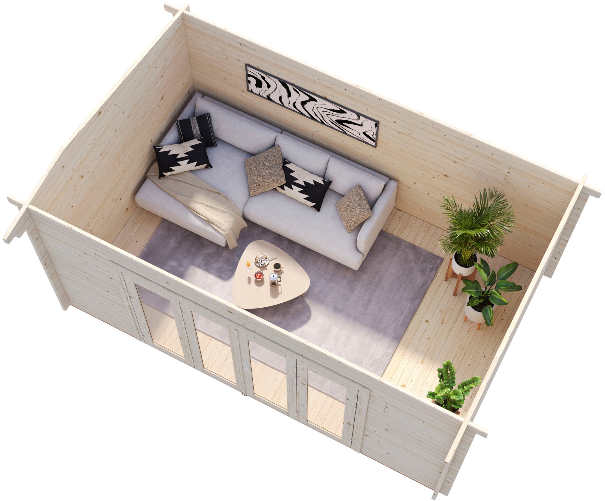 Palmako Gartenhaus »Ines Bitfold« verschiedene Farben