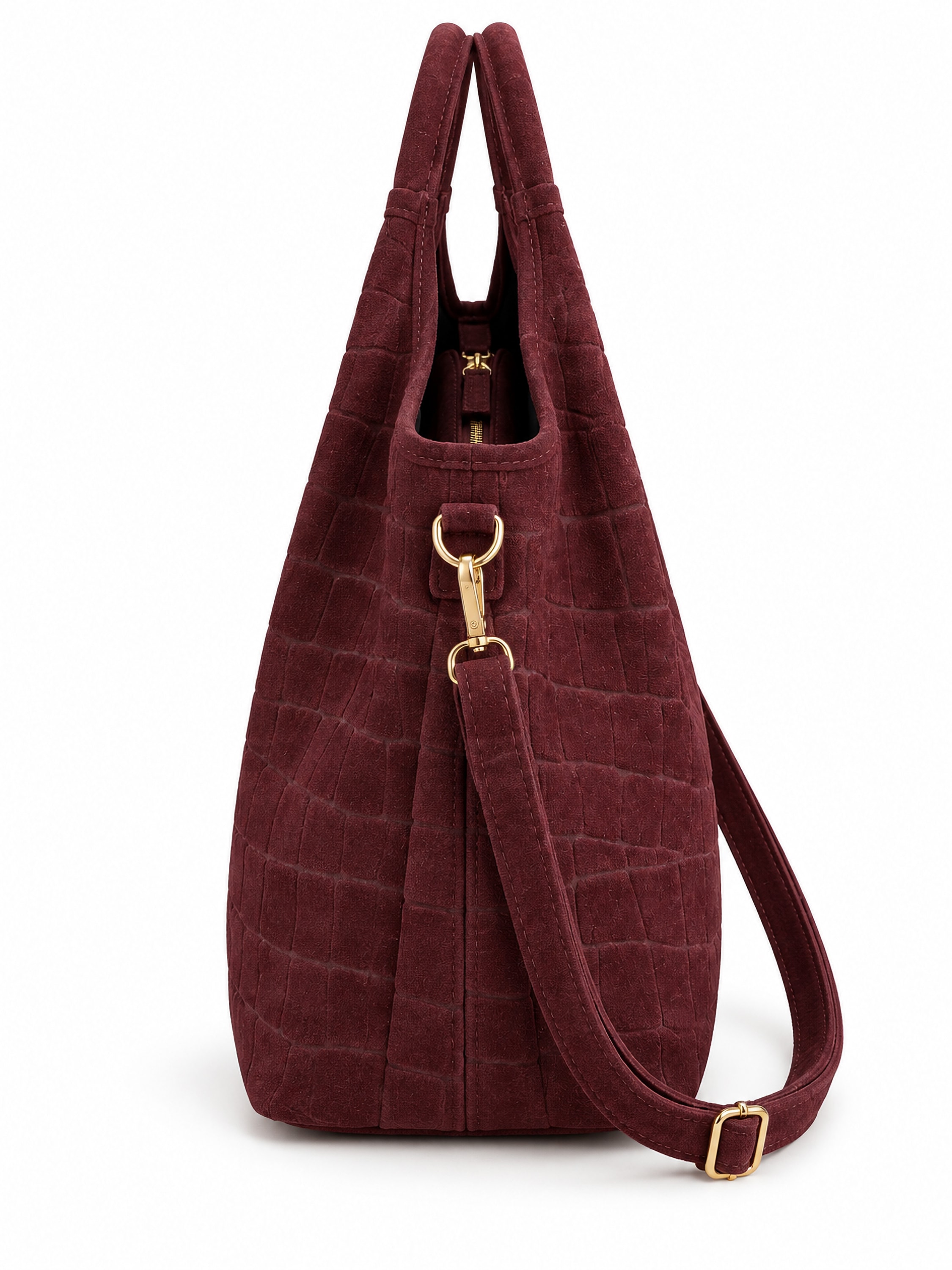 COLLEZIONE ALESSANDRO Henkeltasche »Lucca« aus Kroko-Velour, Made in Italy
