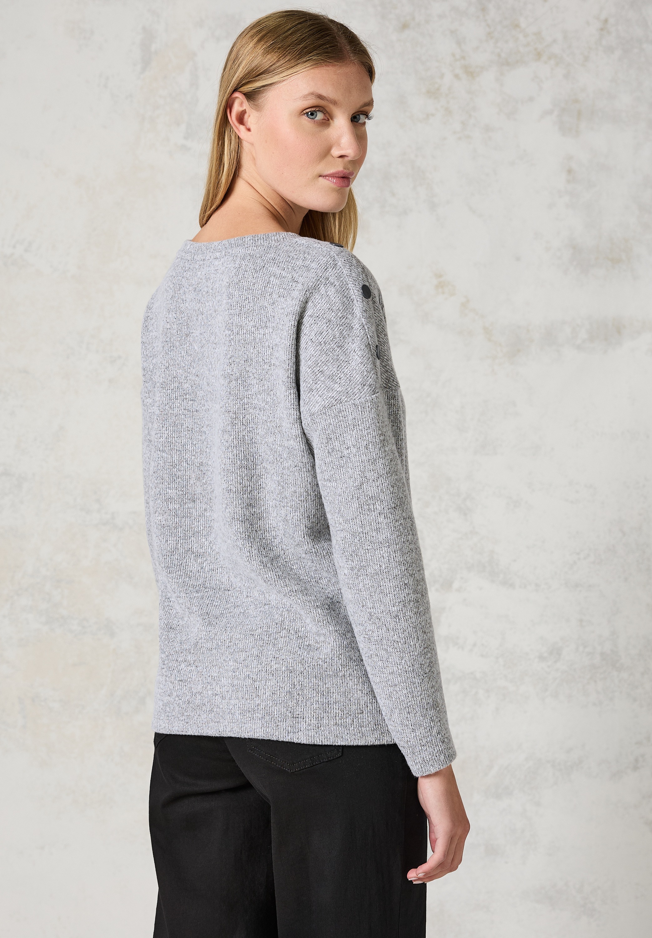 Cecil Langarmshirt, aus softem Materialmix