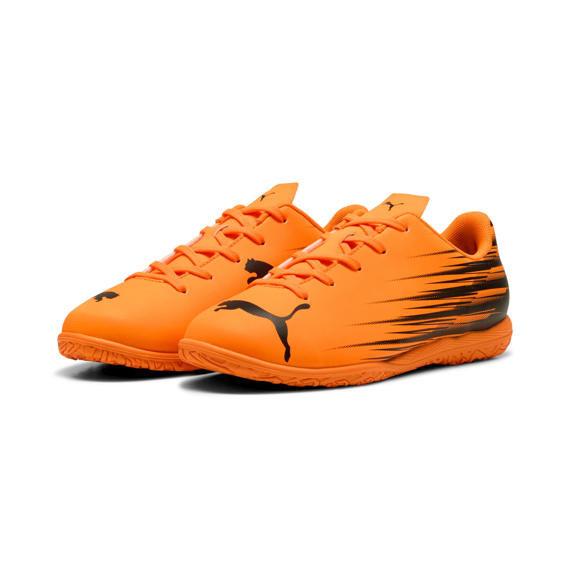 PUMA Kinder Fußballschuh "ATTACANTO II IT JR", Gr. 37heat fire, puma schwarz, Synthetik, bedruckt, Schuhe, für Halle und Straße