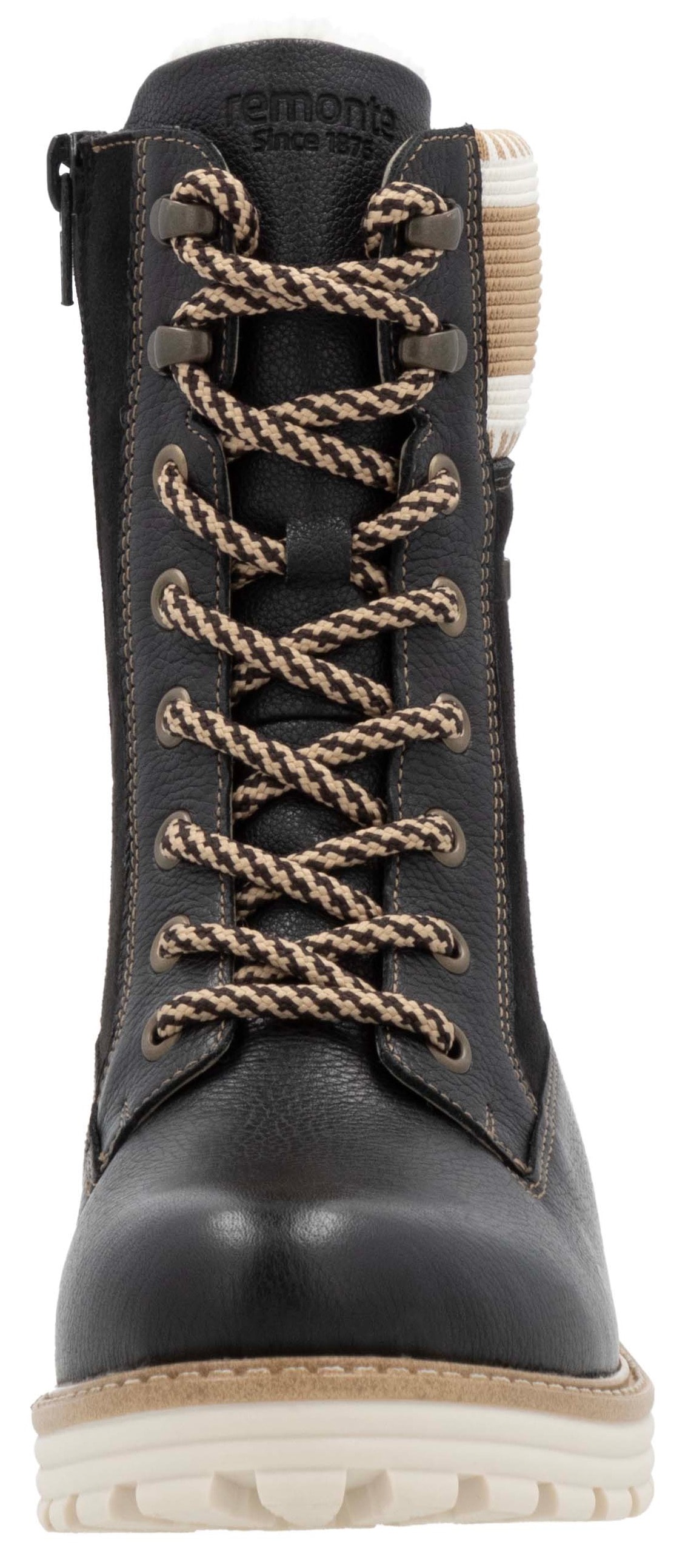 Remonte Winterboots »Elisabeth Hurley-Collection«, Schnürboots, Schnürstiefelette mit wasserabweisender TEX-Membran