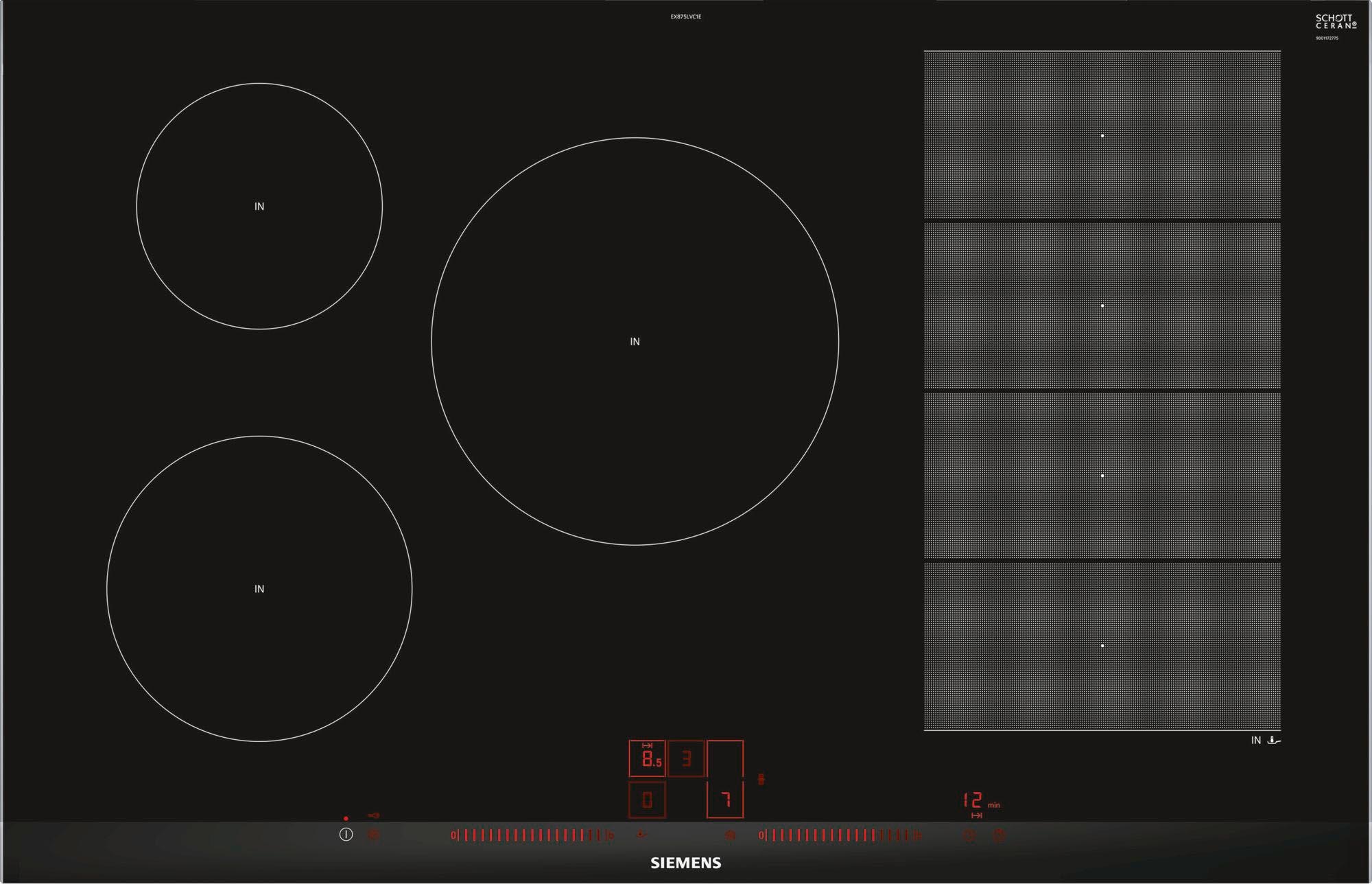 SIEMENS Flex-Induktions-Kochfeld "EX875LVC1E" varioInduktions-Funktion für günstig online kaufen