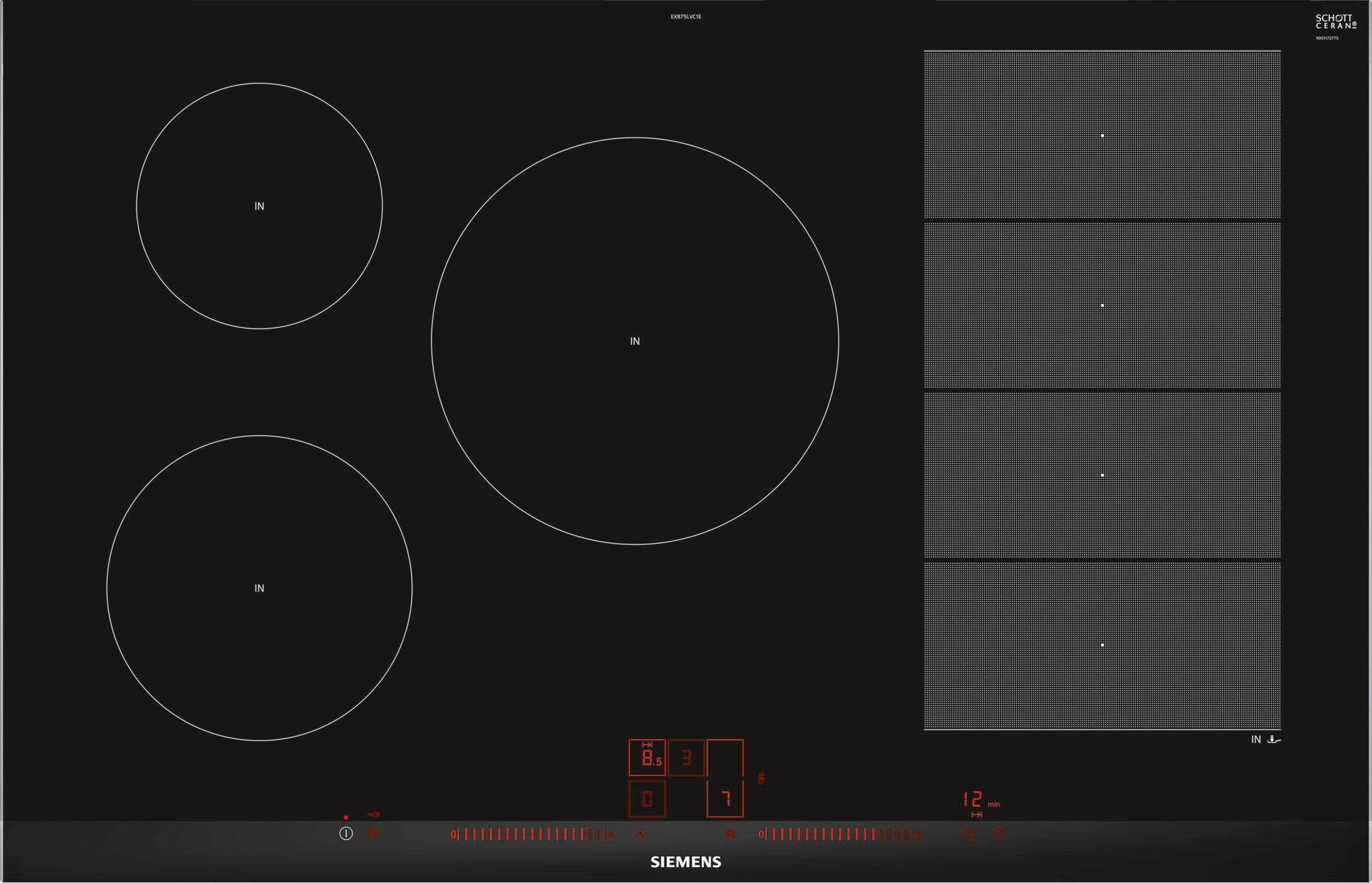 SIEMENS Flex-Induktions-Kochfeld von SCHOTT CERAN "EX875LVC1E", EX875LVC1E