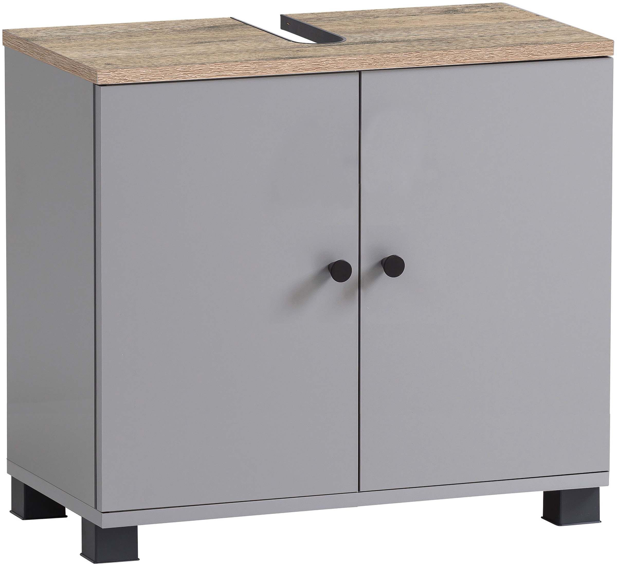 welltime Waschbeckenunterschrank "Lugo, Breite 59 cm" Oberboden mit fühlbar günstig online kaufen