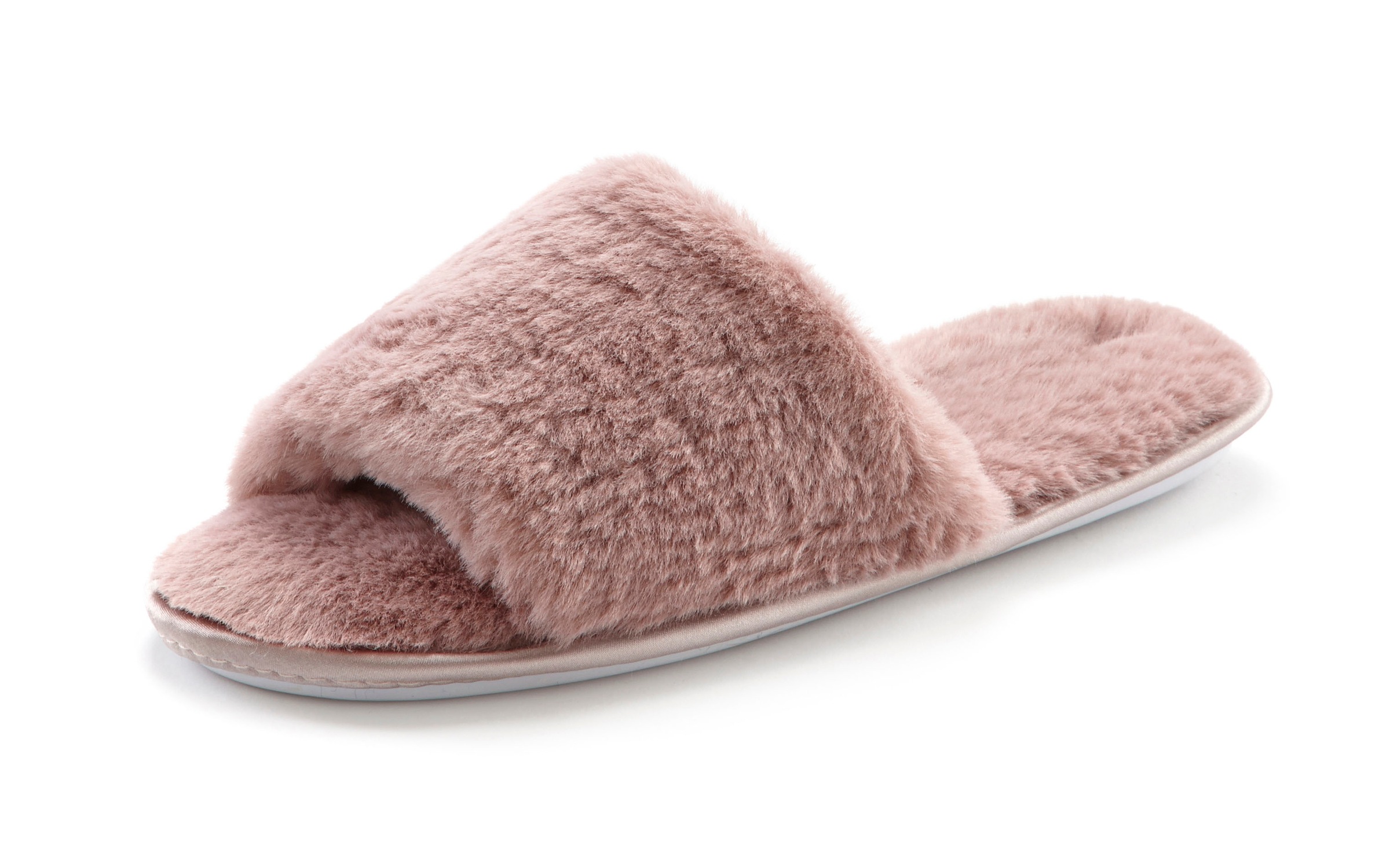 Vivance Dreams Pantolette "Hausschuh, Pantoffel," mit kuscheligem, warmen F günstig online kaufen