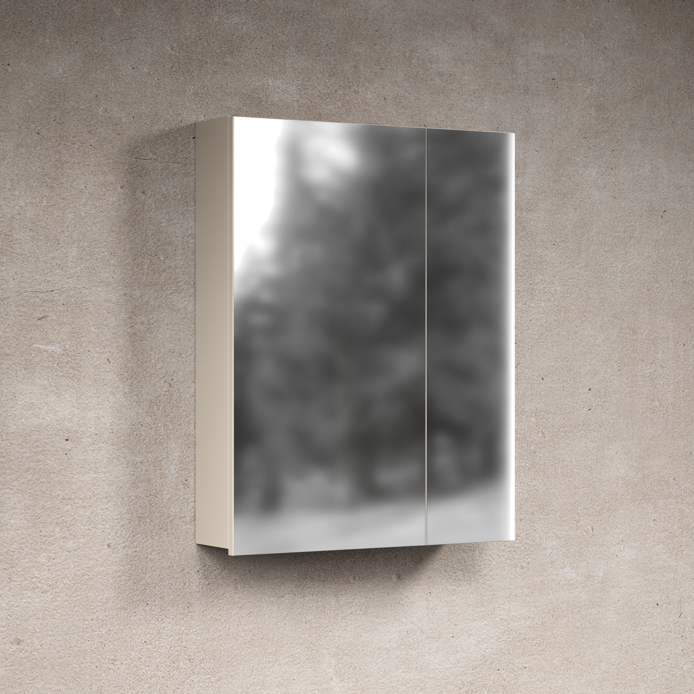 welltime Spiegelschrank »Isera« 1 Stk. tlg. Spiegelschrank mit 2 Türen und 2 Einlegeböden – (B/T/H) 60/17/77 cm