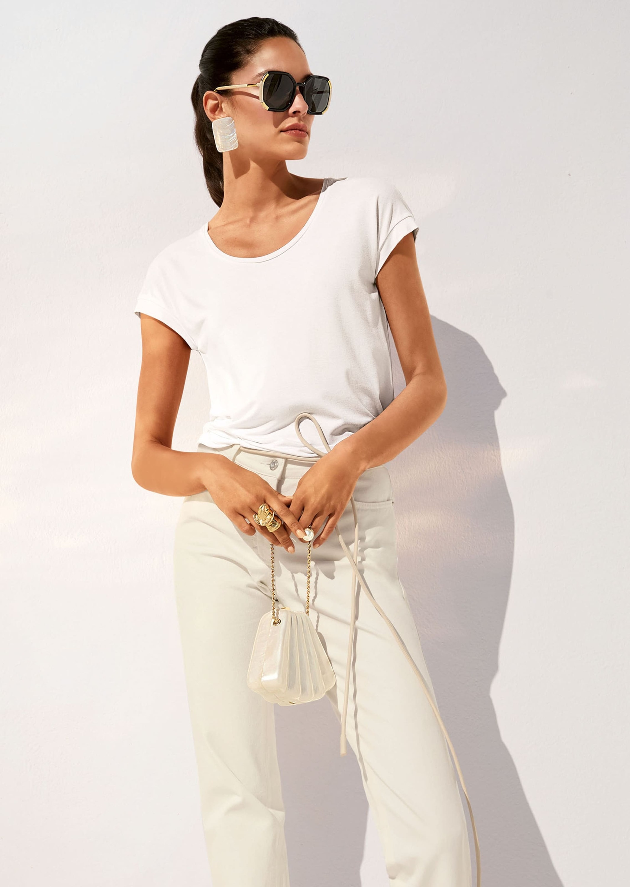 MADELEINE Kurzarmshirt »Jerseybluse Elegantes Viskose-Oberteil« Viskose Jersey