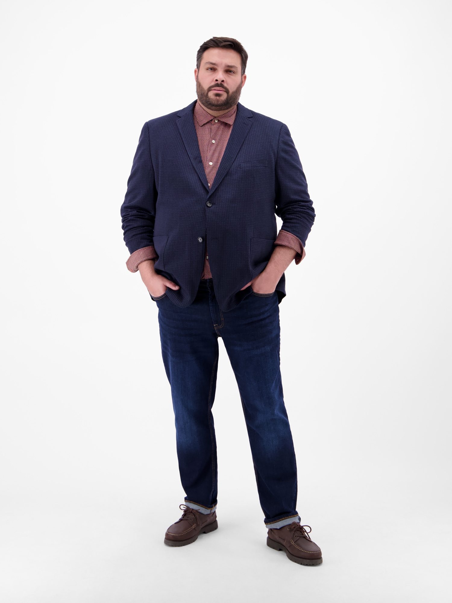 LERROS Karohemd »LERROS Übergrössen-Hemd mit Minimal-Karomuster«