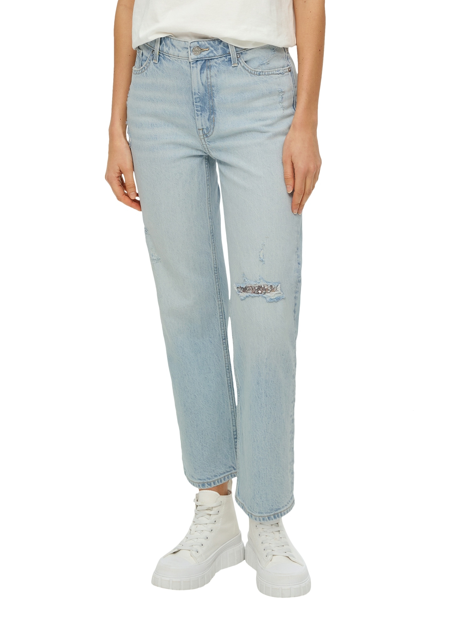 5-Pocket-Jeans »KAROLIN«, mit Pailletten-Detail