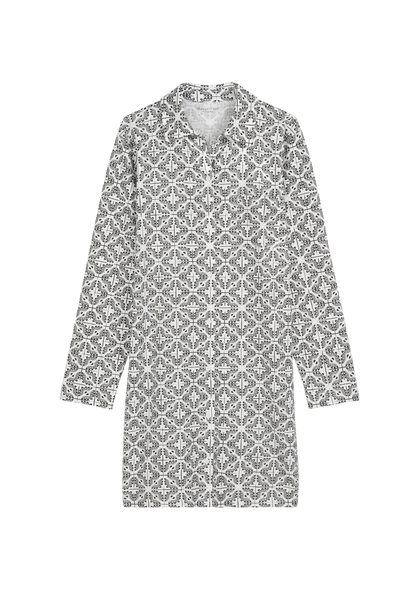 Marc OPolo Nachthemd "Mix-n-Match Cotton" dezente Knopfleiste, Langarm, Cot günstig online kaufen