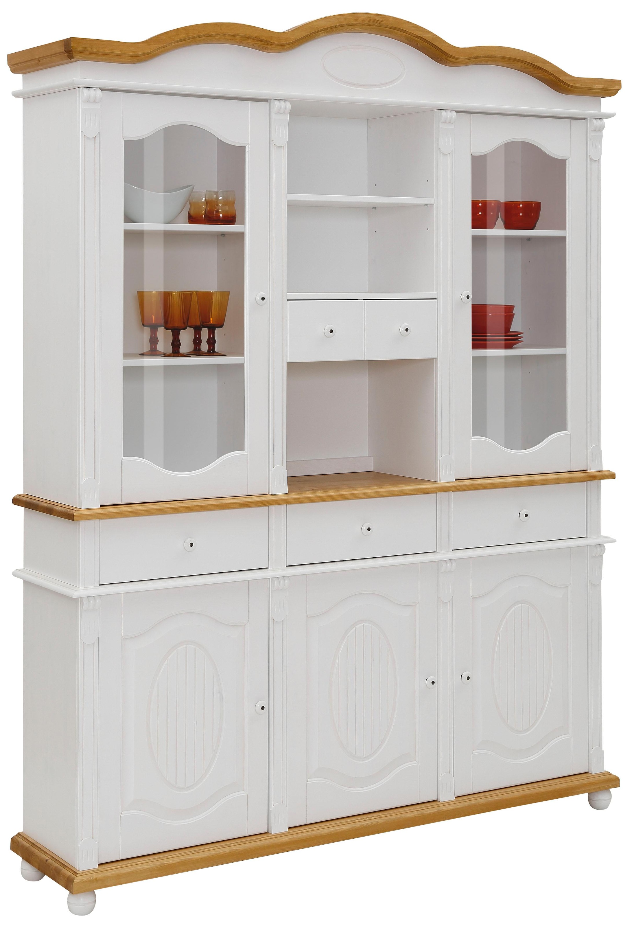 Home affaire Aufsatzschrank "Bavaria" Breite 165 cm, aus massiver Kiefer, F günstig online kaufen