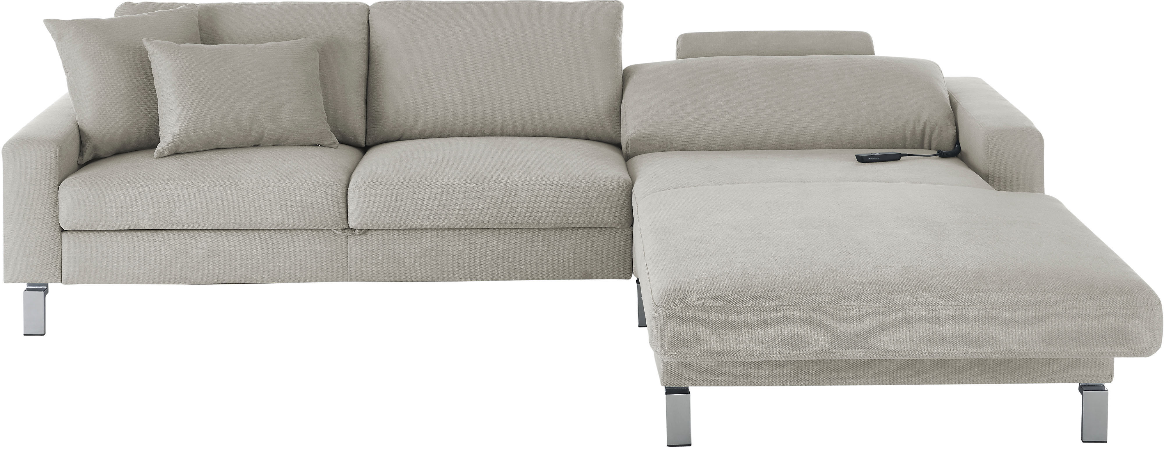 Thumbnail - 3C Candy Ecksofa "Lecce, wahlweise PUR-Schaumstoff oder Tonnentaschenfederkern", Bett im 2,5-Sitzer, teilmotorische Schl...