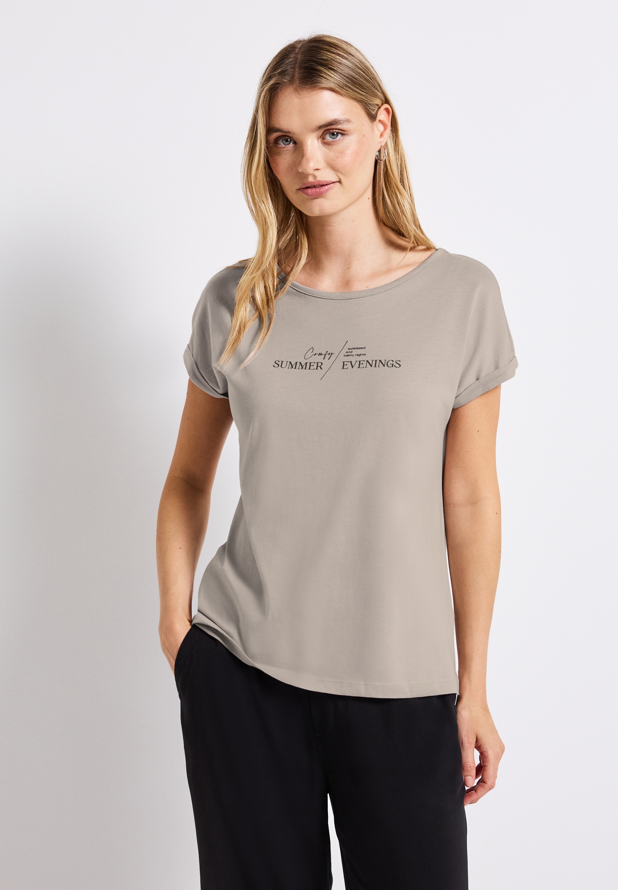 STREET ONE T-Shirt, aus Baumwolle mit Stretchante günstig online kaufen