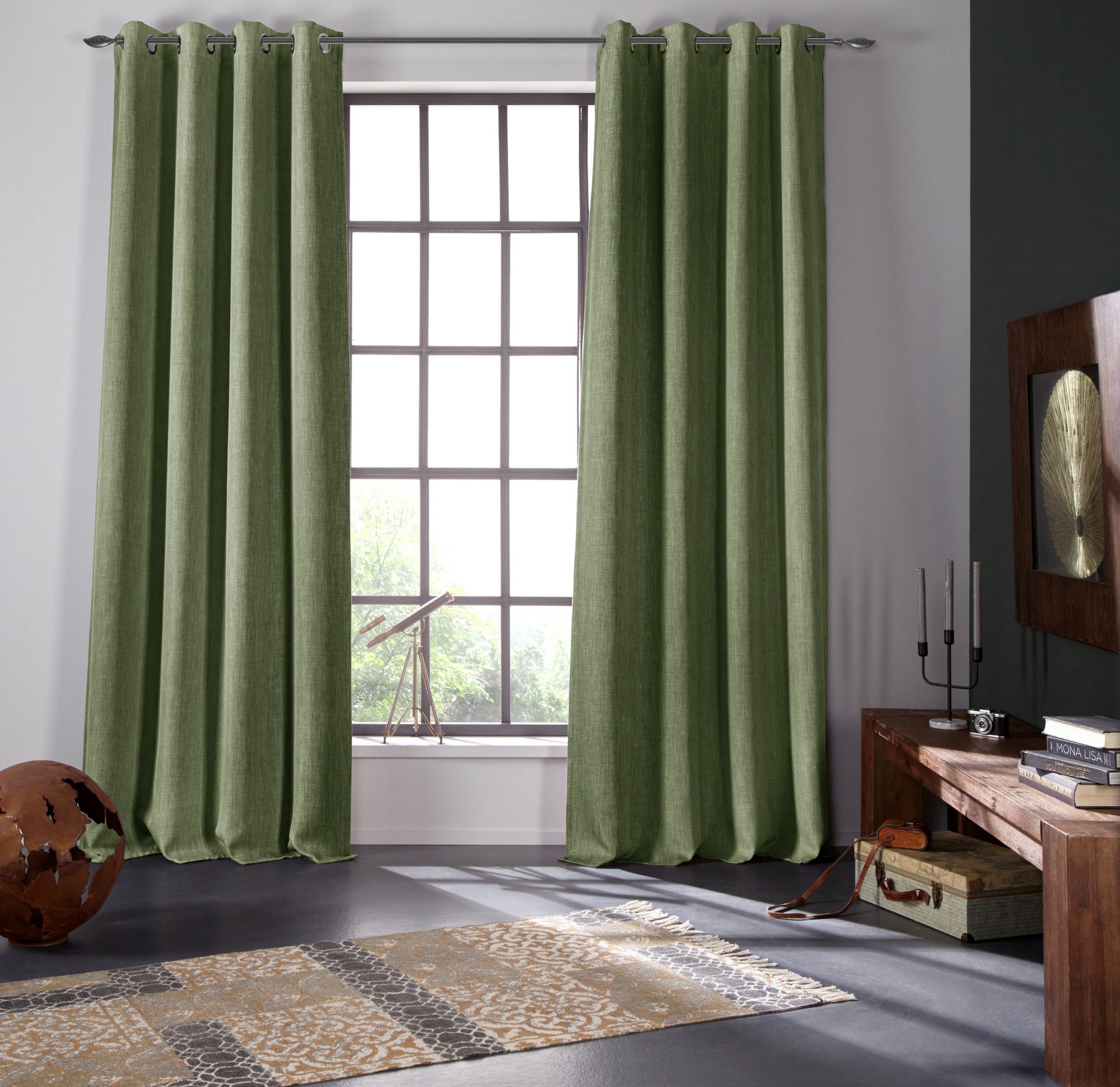 Bruno Banani Verdunkelungsvorhang "Bela" Ösen 1 Stk. tlg. blickdicht, melie günstig online kaufen