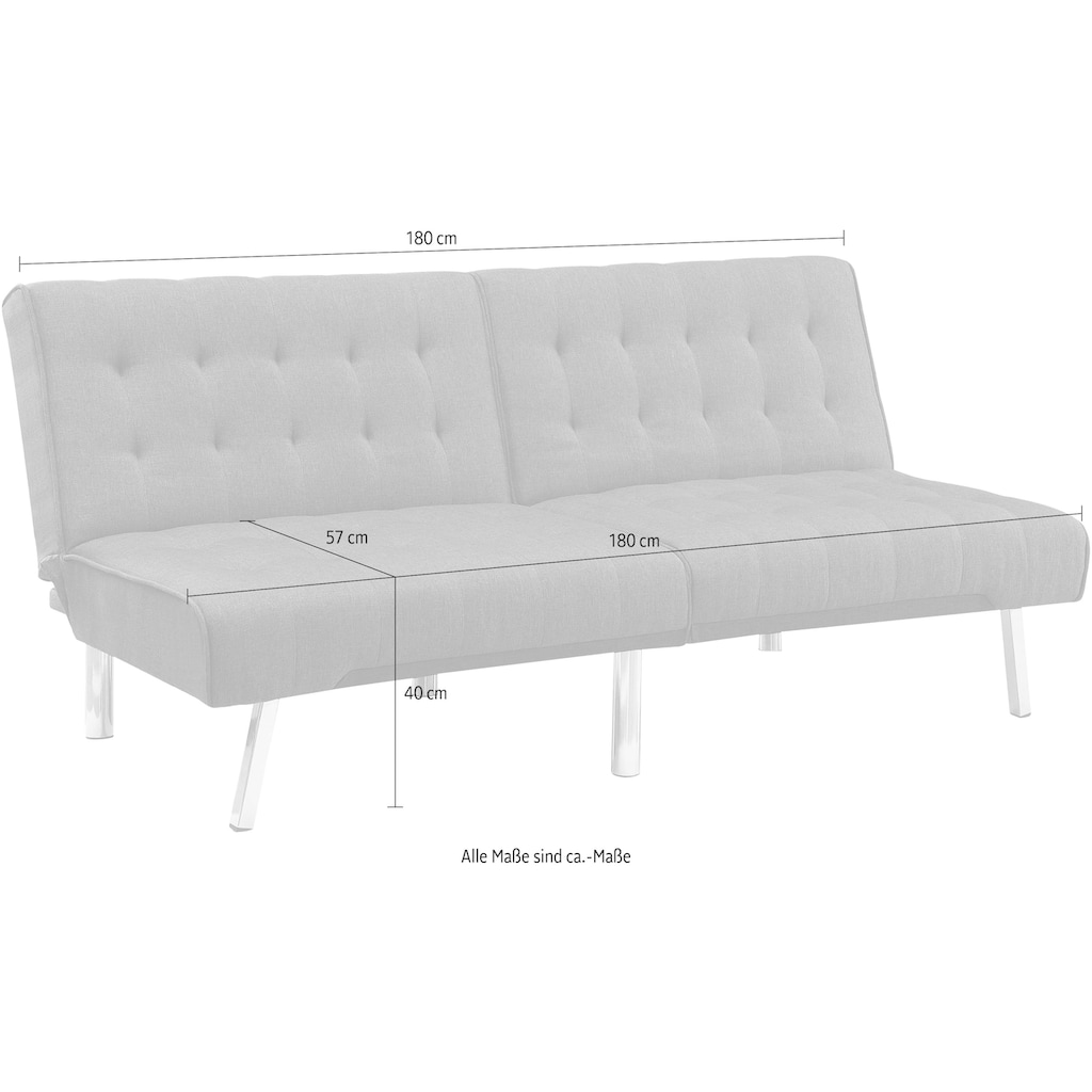 ATLANTIC home collection Sofa, mit verstellbarer Rückenlehne