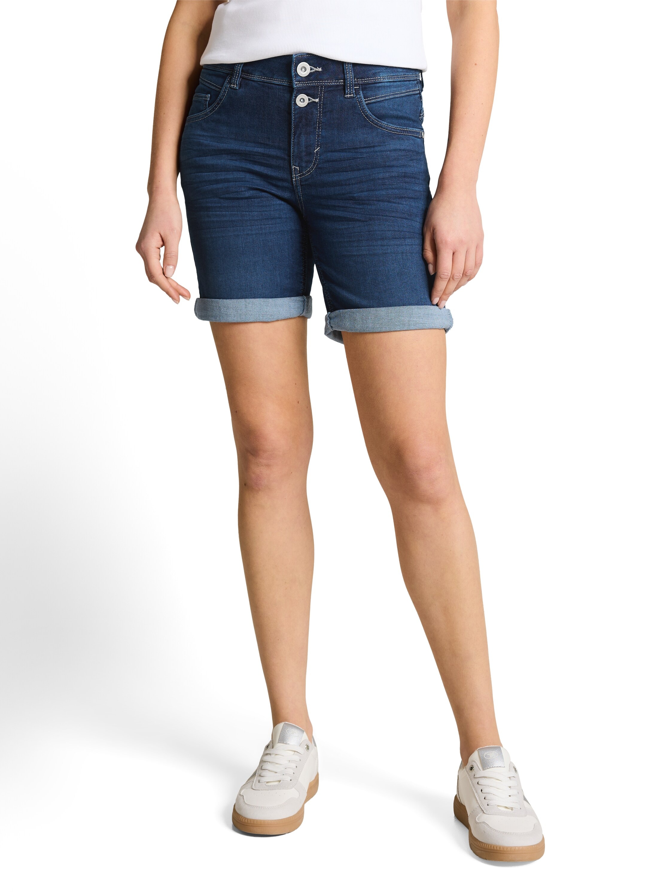 TOM TAILOR Jeansshorts »ALEXA Slim« mit Aufschlag und Stretch