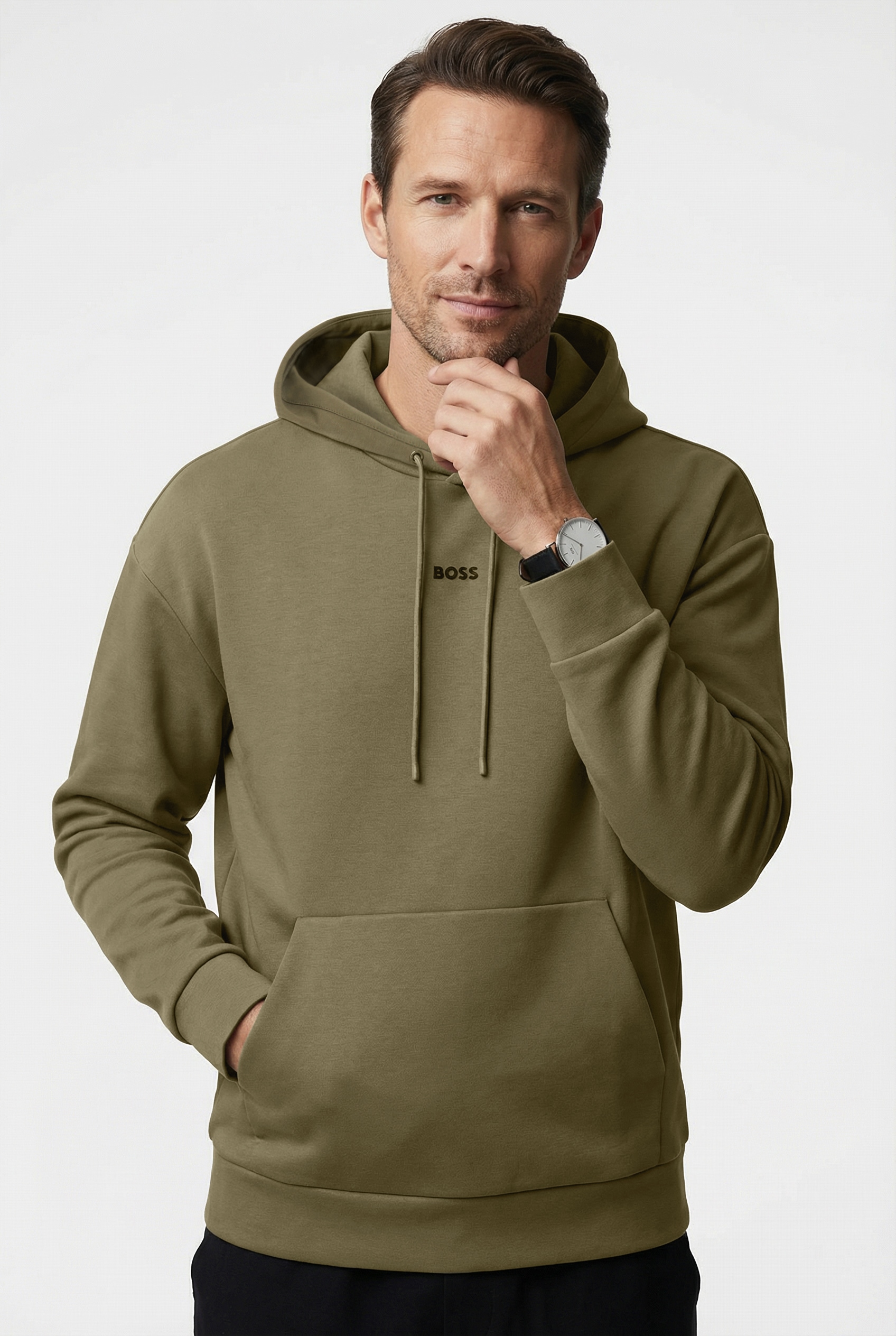 BOSS GREEN Kapuzensweatshirt "Sly Zone", Kapuze mit Kordelzug, Regular Fit, Kängurutasche