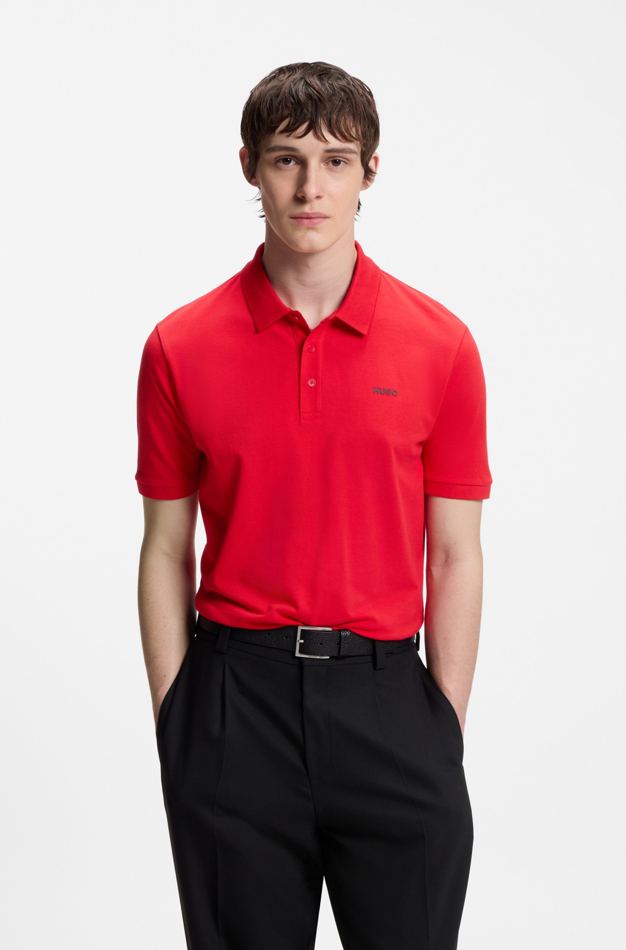 HUGO Poloshirt "Donos" Regular Fit, Baumwoll-Piqué günstig online kaufen
