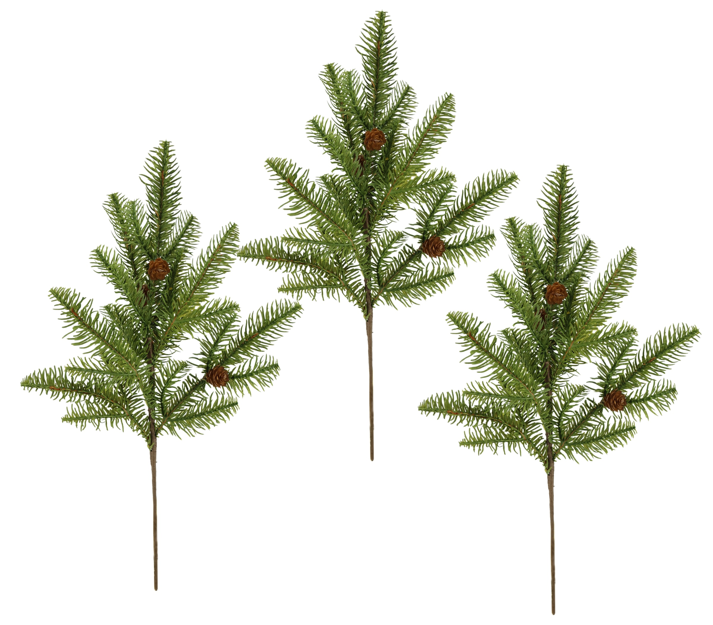 I.GE.A. Kunstzweig "Tannenzweige mit Zapfen" 3er Set Künstlicher Tannenbund günstig online kaufen