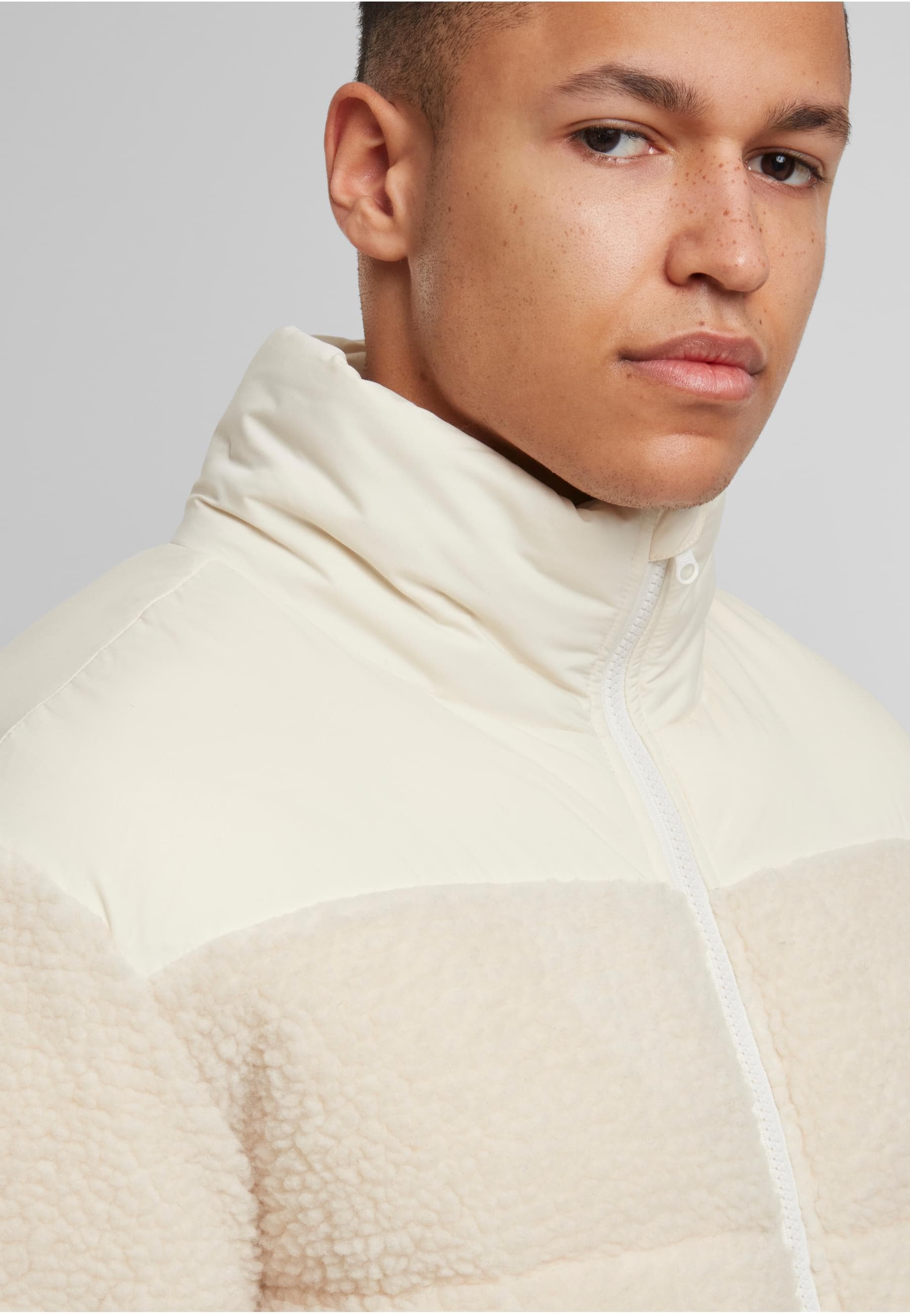 URBAN CLASSICS Winterjacke »Urban Classics Teddy Puffer Jacket«, (1 St.), ohne Kapuze