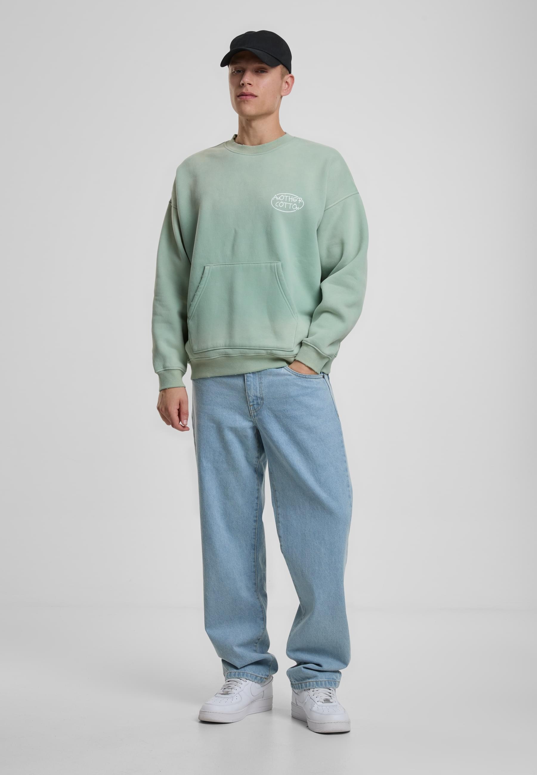 Another Cotton Lab Rundhalspullover »Another Cotton Lab Matcha Mornings Oversized Sweatshirt«, (1 tlg.)