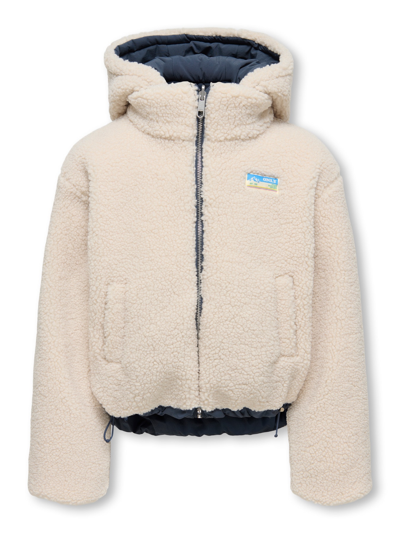 KIDS ONLY Wendejacke "KOGMARIA REVERSIBLE PUFFER JACKET OTW" mit Kapuze als Plüschjacke oder Steppjacke tragbar